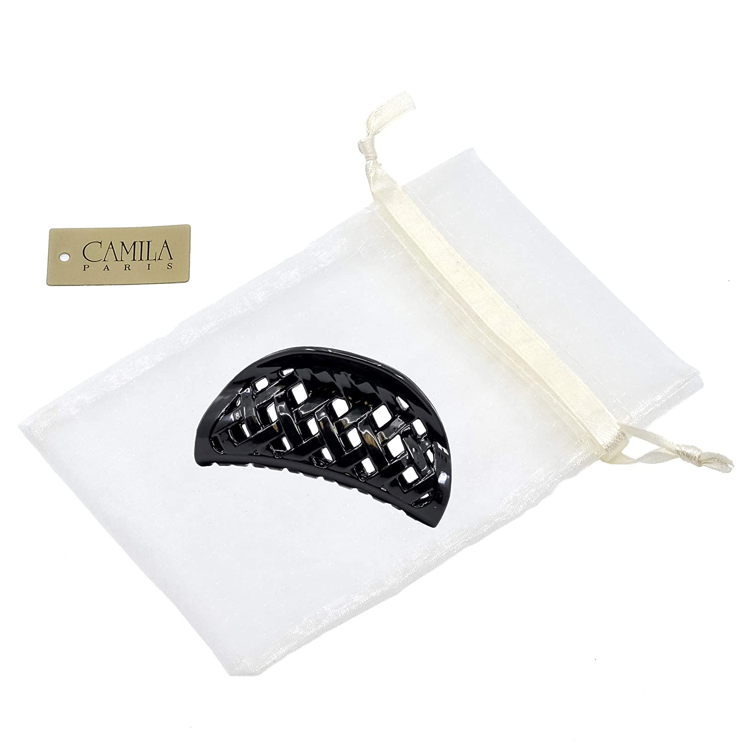 Camila Paris Spring Covered French hair clip cellulose acetate