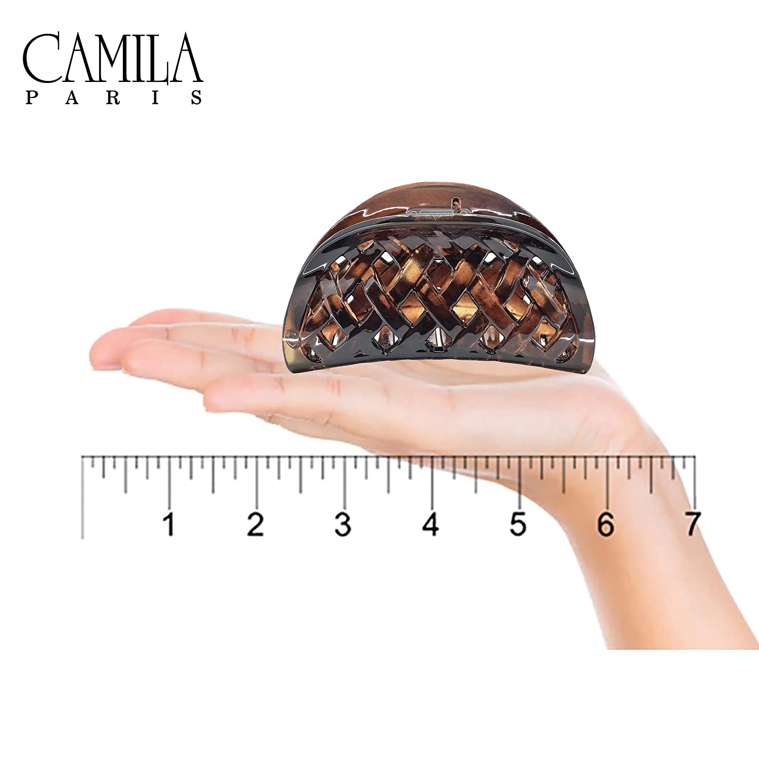 Camila Paris Spring Covered French hair clip cellulose acetate