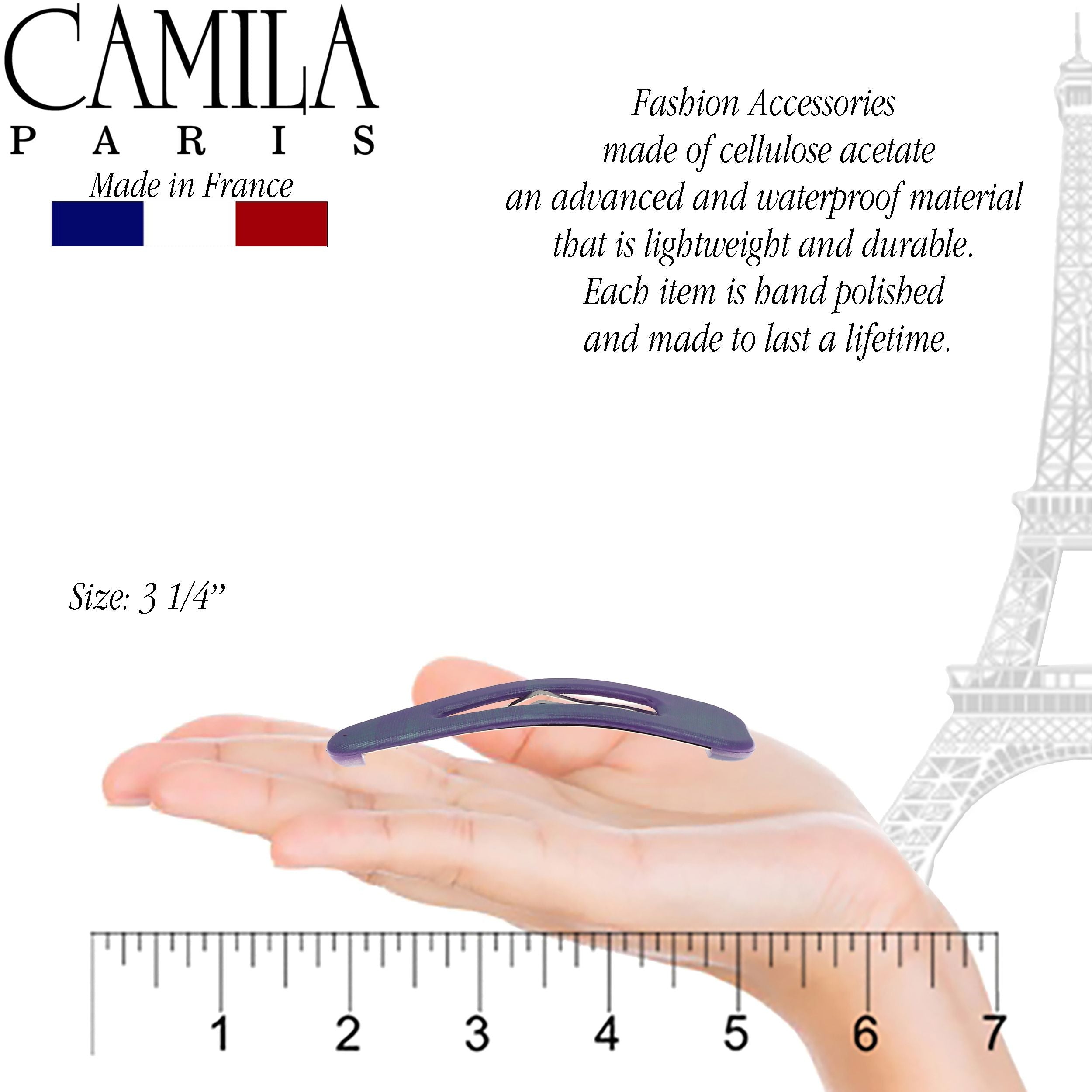Camila Paris French barrette cellulose acetate