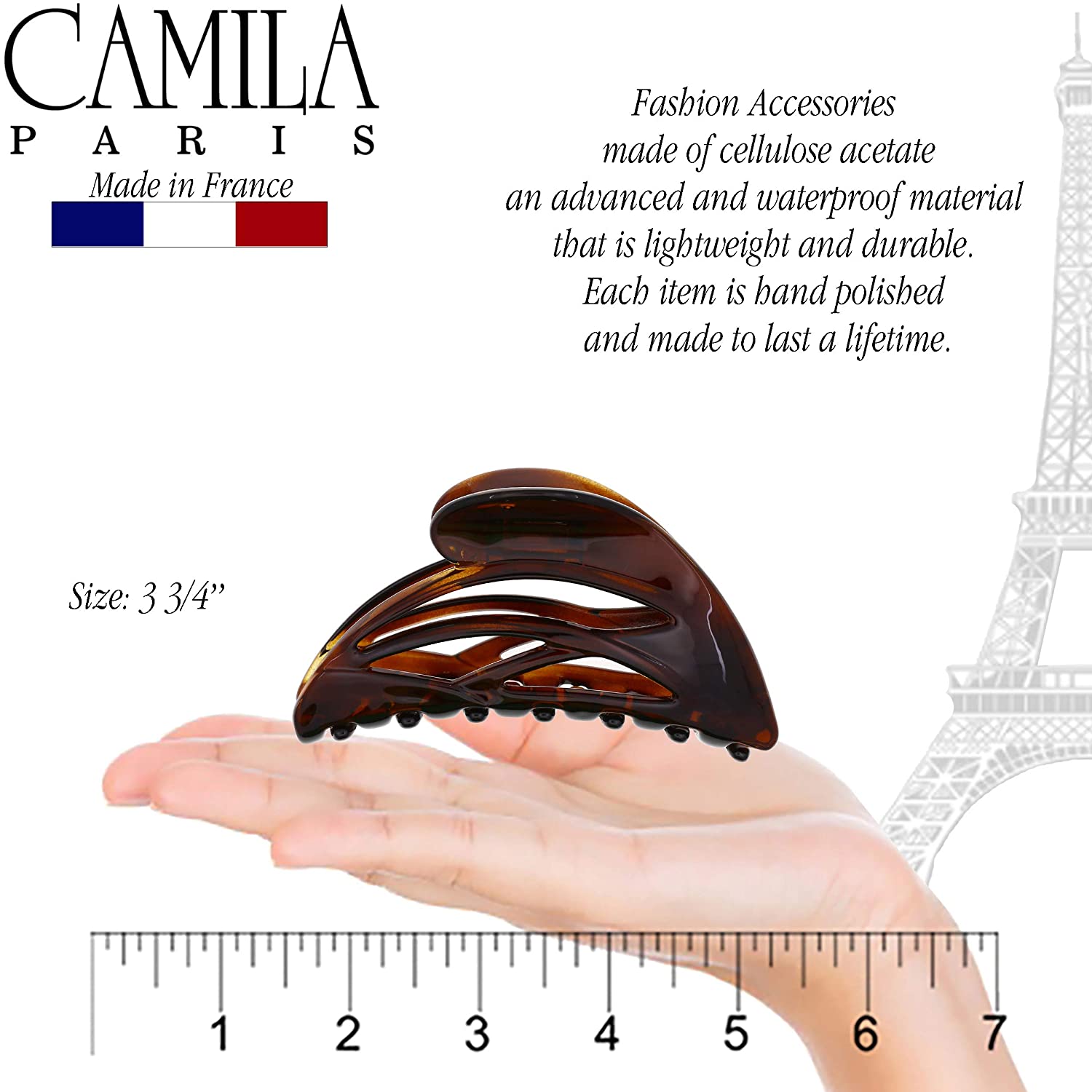Camila Paris French hair clip cellulose acetate