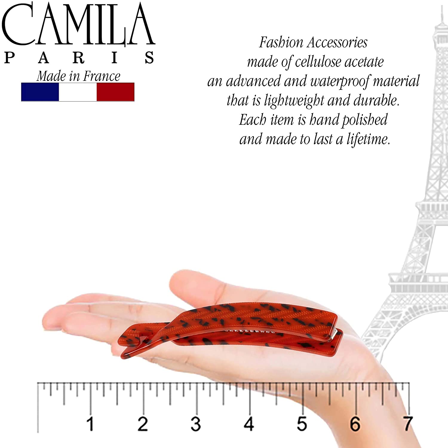 Camila Paris French banana clip cellulose acetate