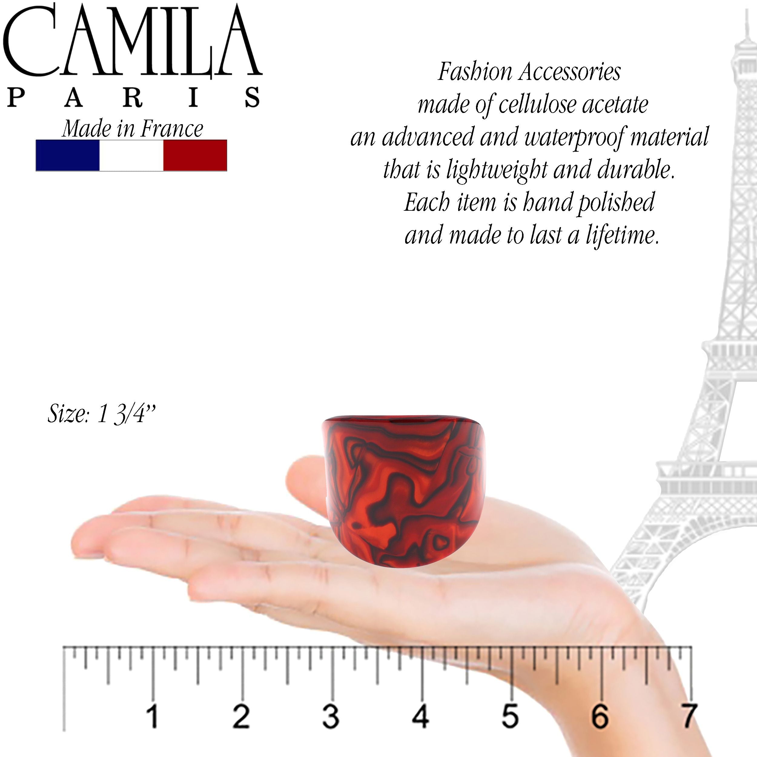 Camila Paris French hair tie cellulose acetate handmade