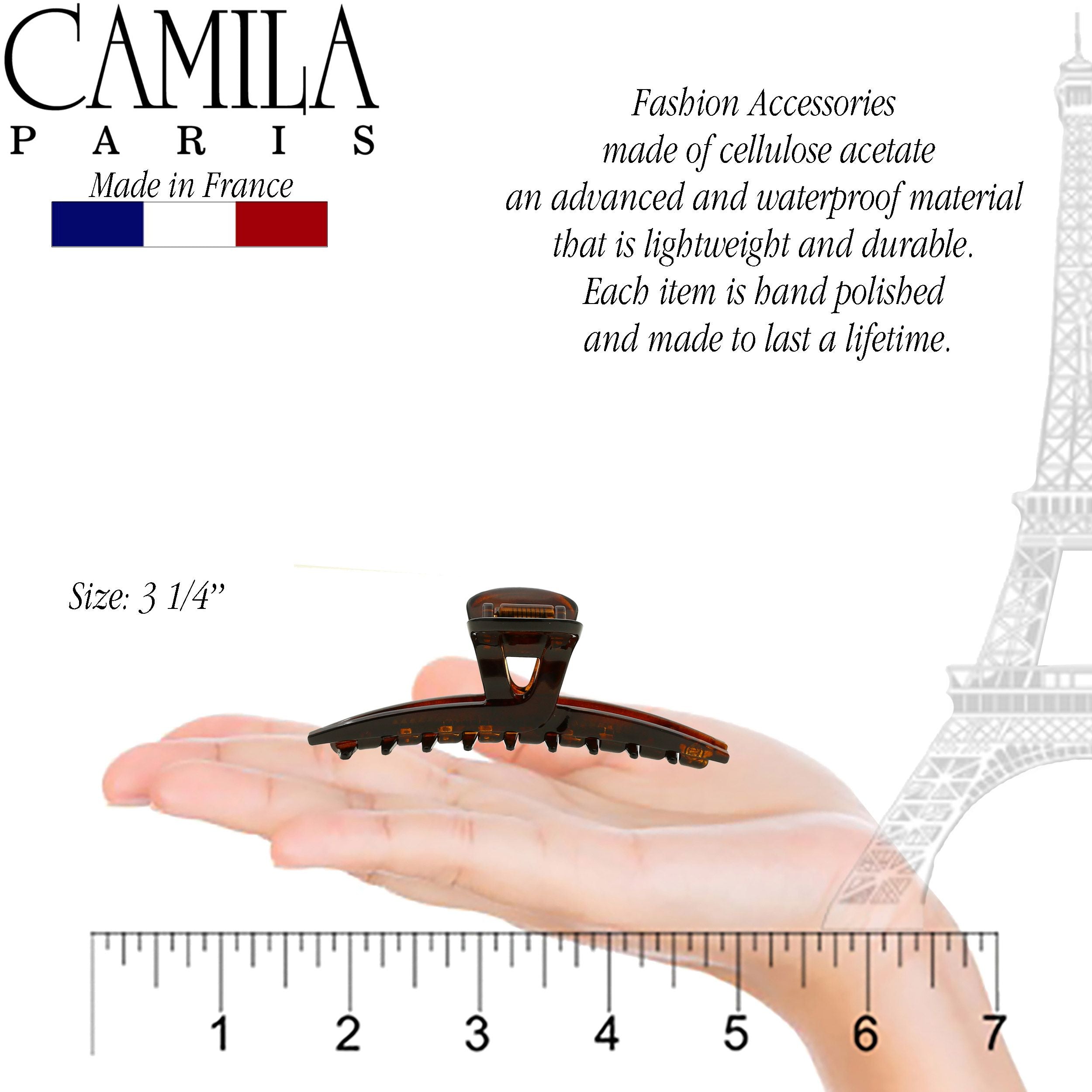 Camila Paris French hair clip cellulose acetate