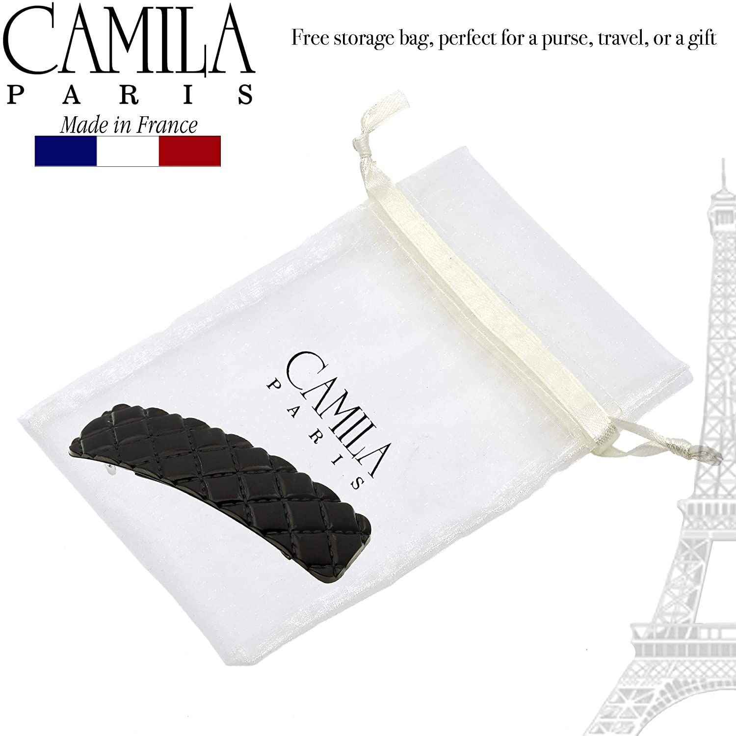 Camila Paris Tortoiseshell French barrette cellulose acetate
