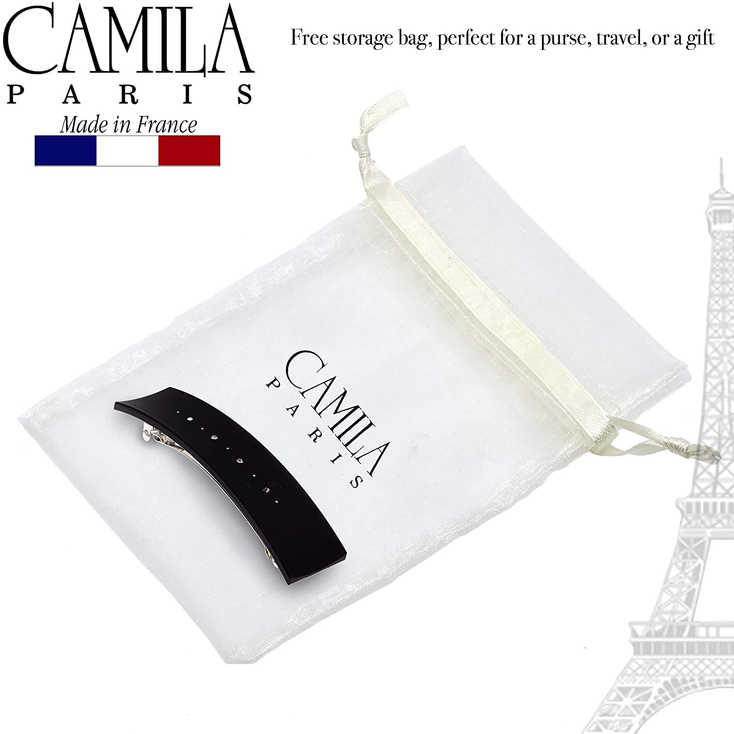 Camila Paris French barrette cellulose acetate