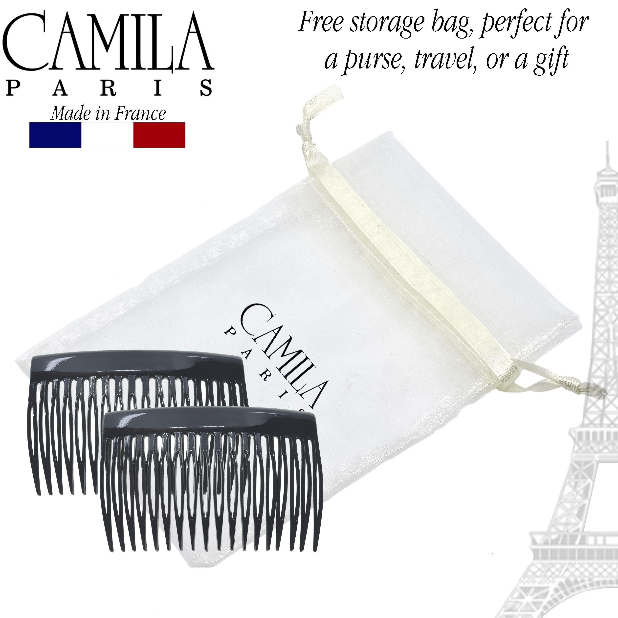 Camila Paris 2 Inch Detangling French side comb cellulose acetate