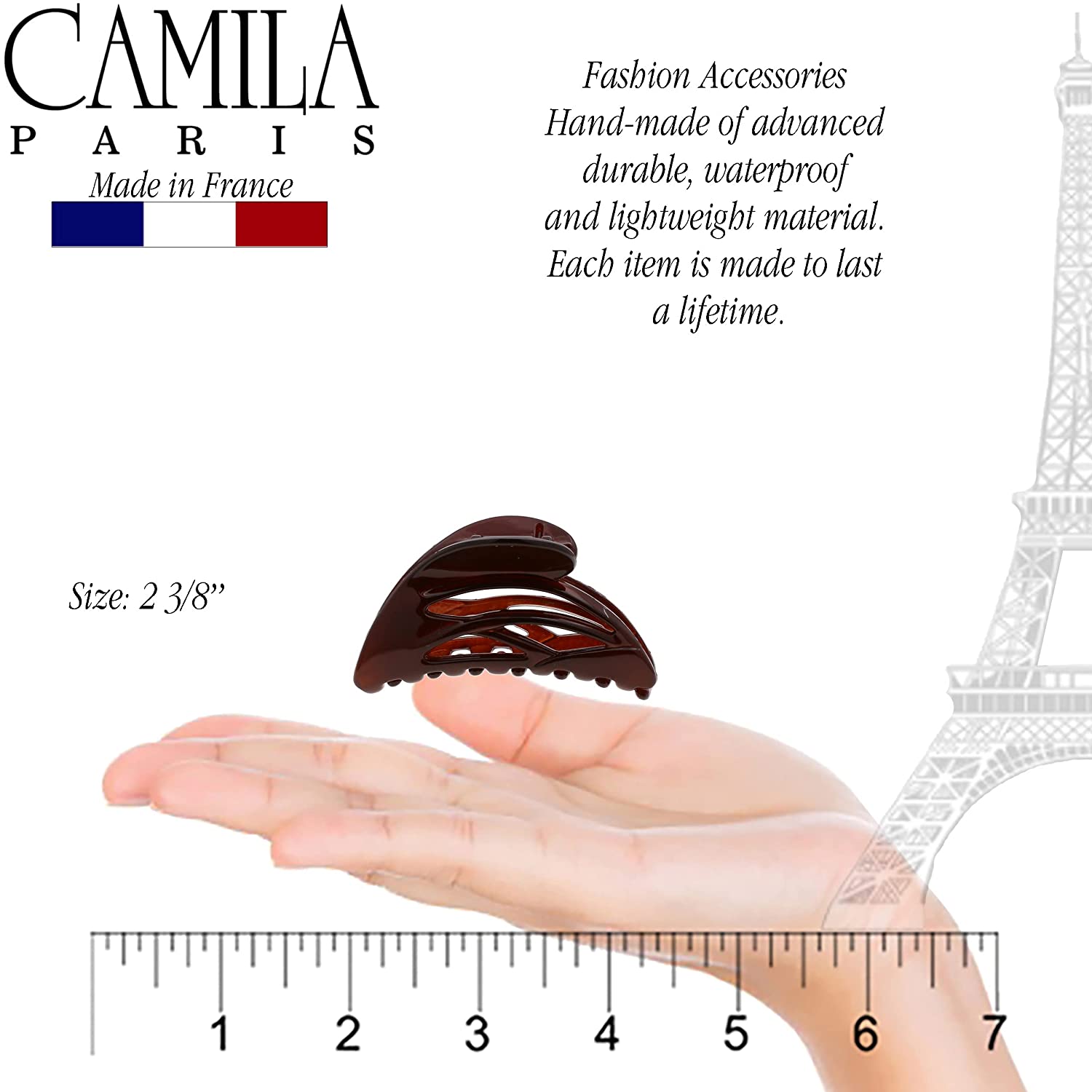 Camila Paris 2.75 Inch French hair clip cellulose acetate