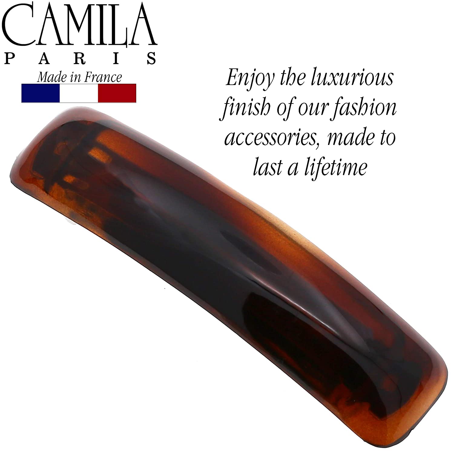 Camila Paris French barrette cellulose acetate