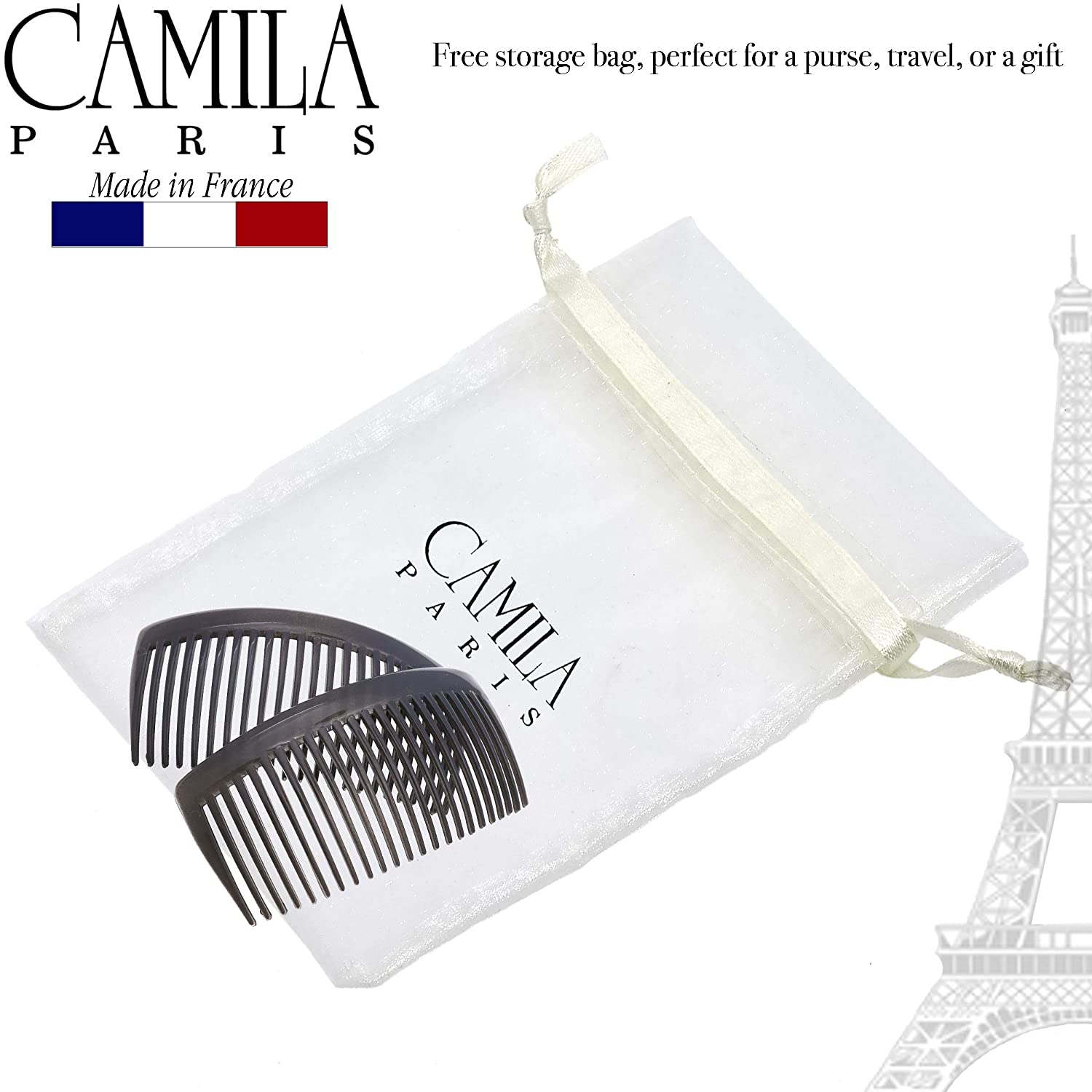 Camila Paris Detangling French side comb cellulose acetate