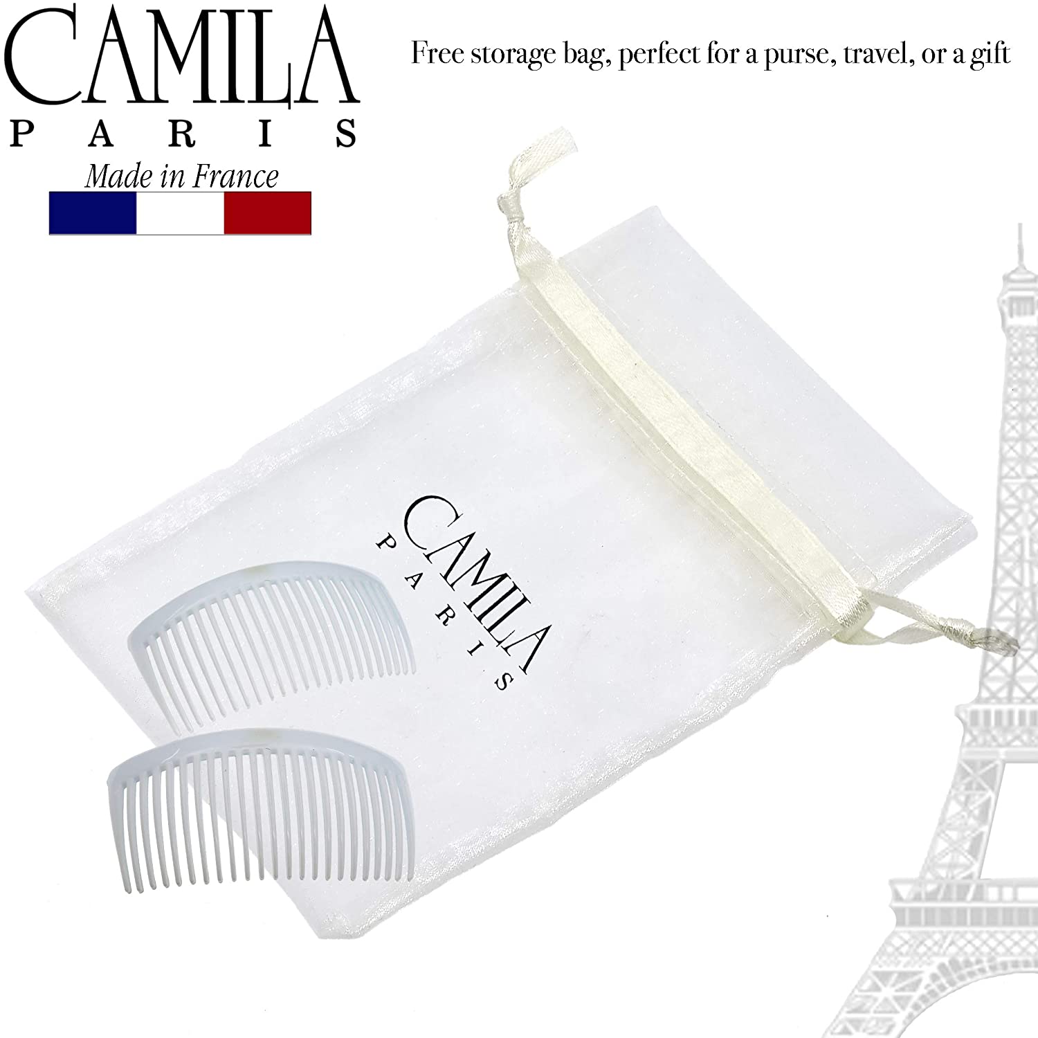 Camila Paris Detangling French side comb cellulose acetate