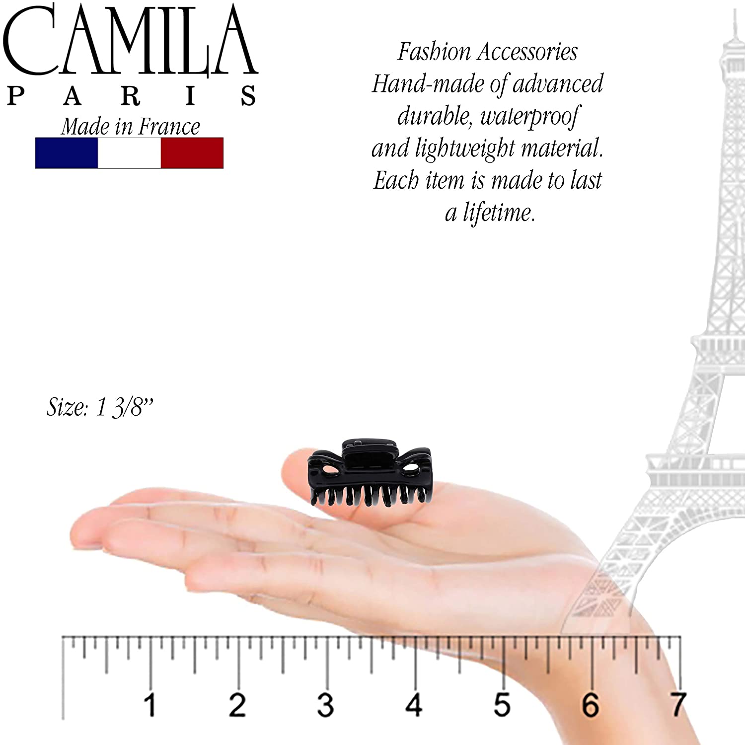 Camila Paris Elizabeth French hair clip cellulose acetate