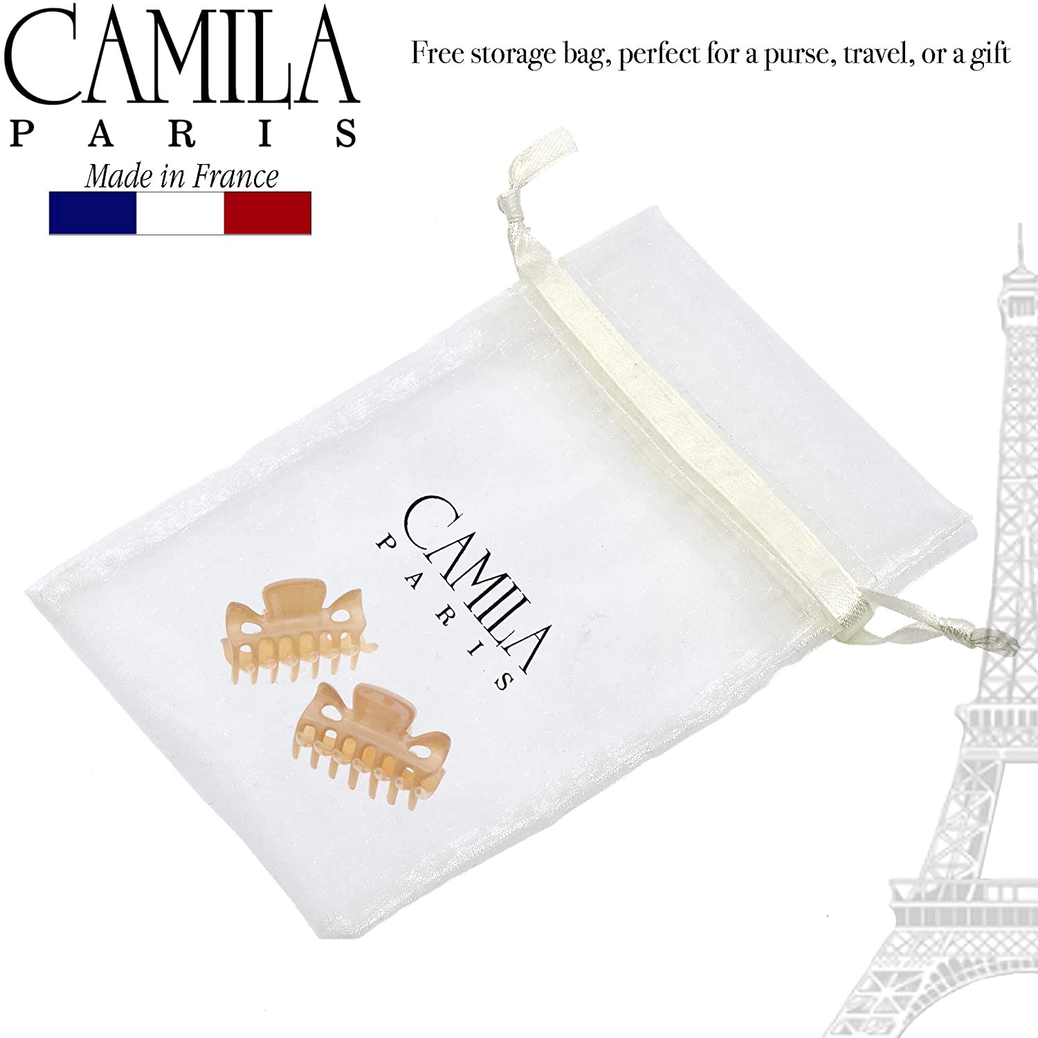Camila Paris Elizabeth French hair clip cellulose acetate