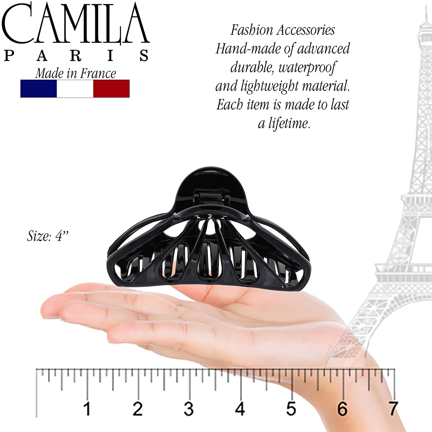 Camila Paris French claw clip cellulose acetate