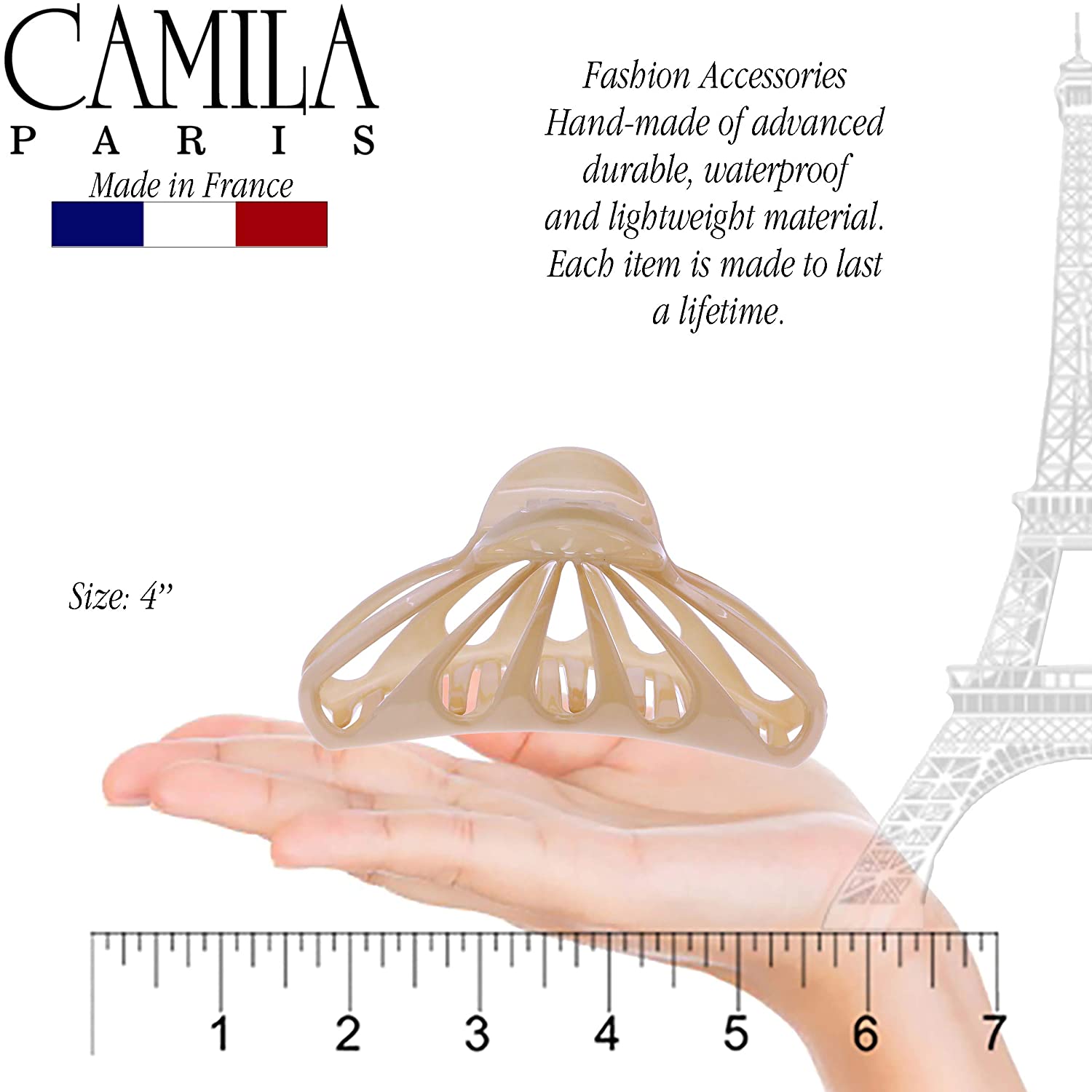 Camila Paris French claw clip cellulose acetate