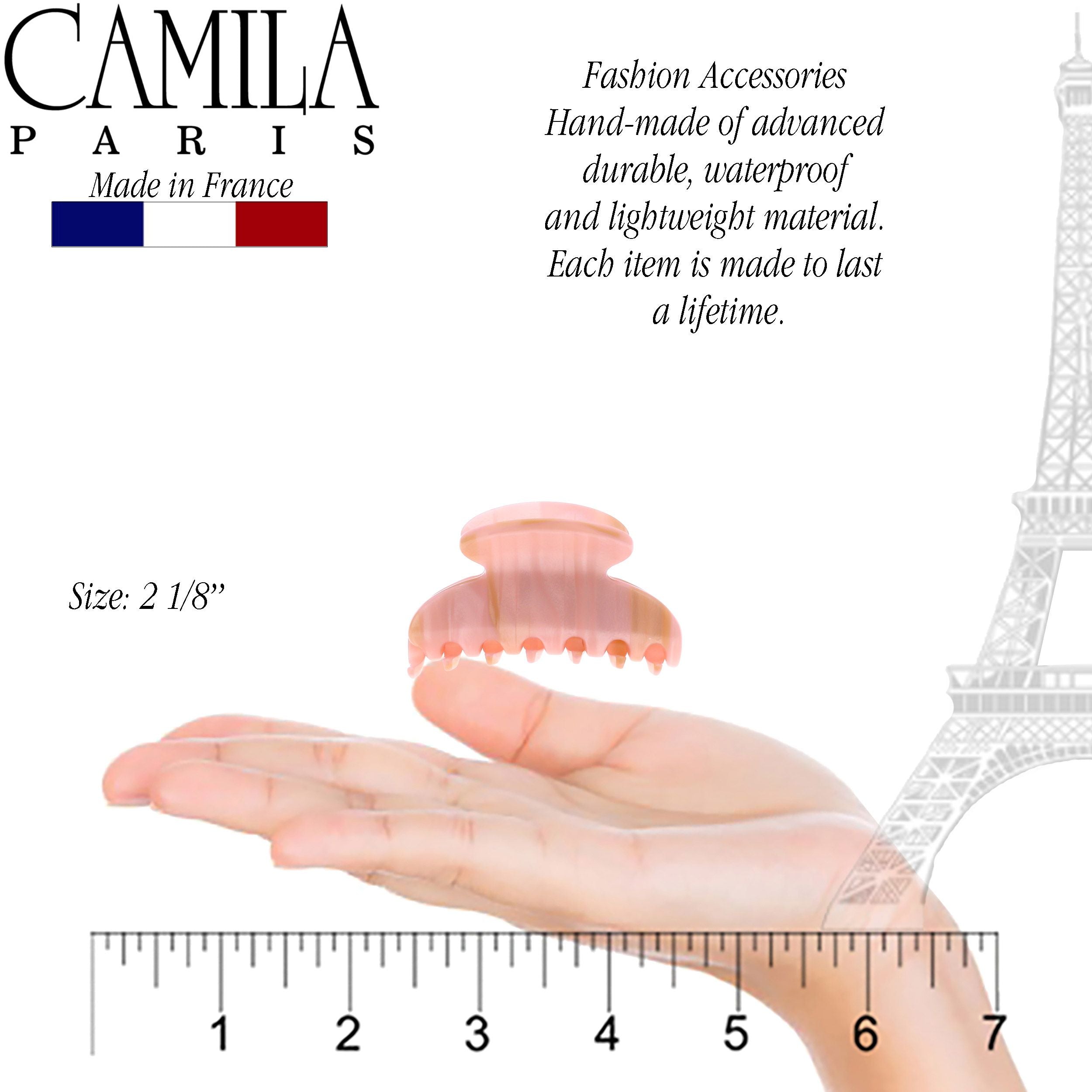 Camila Paris French hair clip cellulose acetate handmade