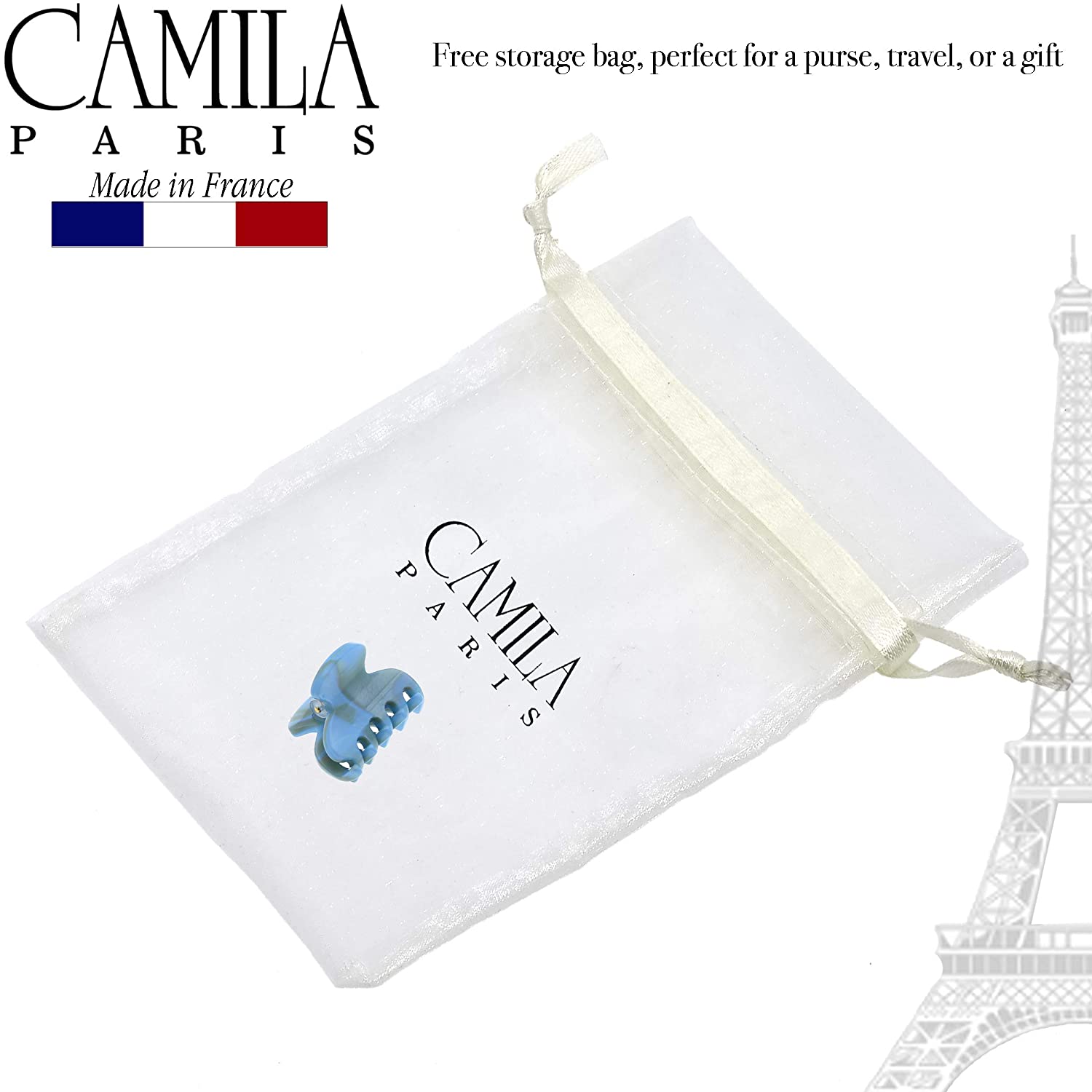 Camila Paris French hair clip cellulose acetate handmade
