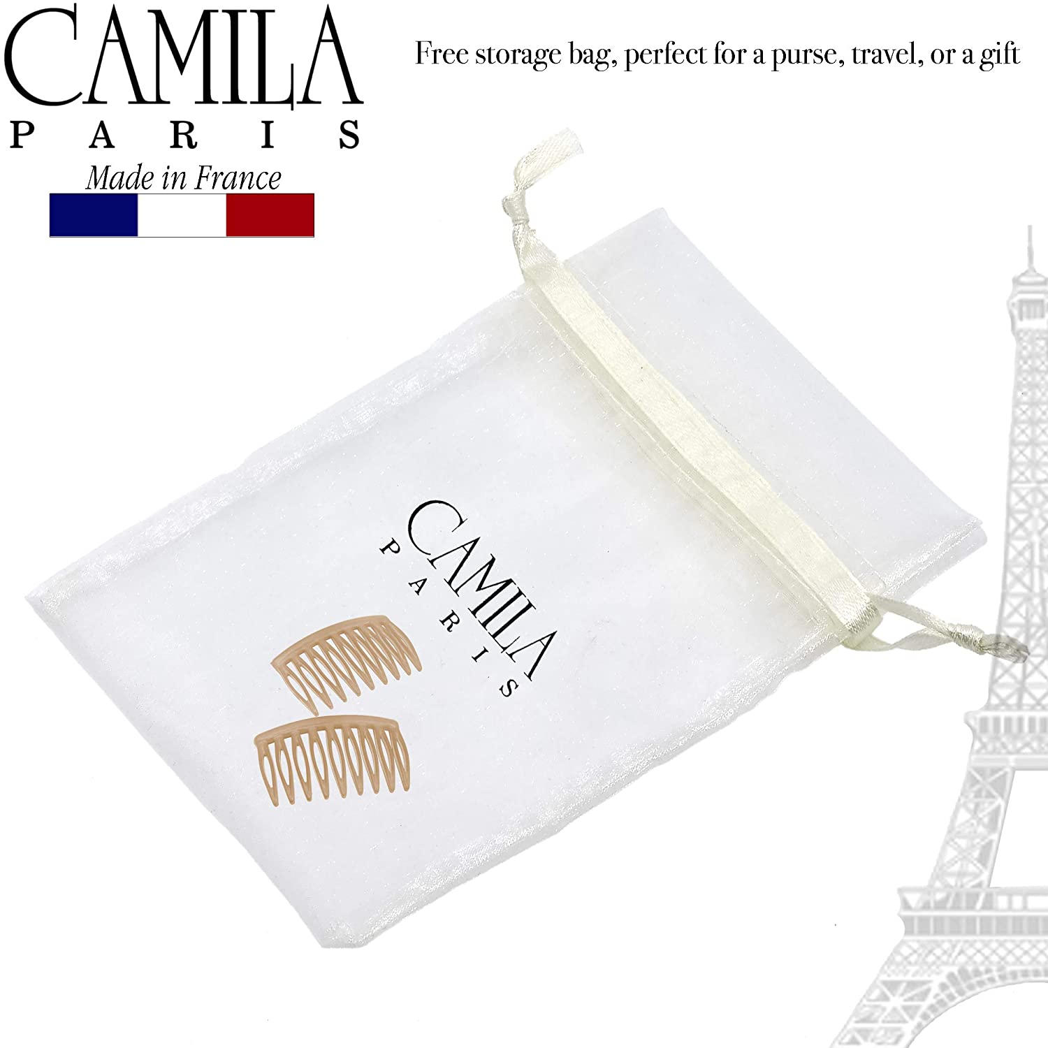 Camila Paris Detangling French side comb cellulose acetate