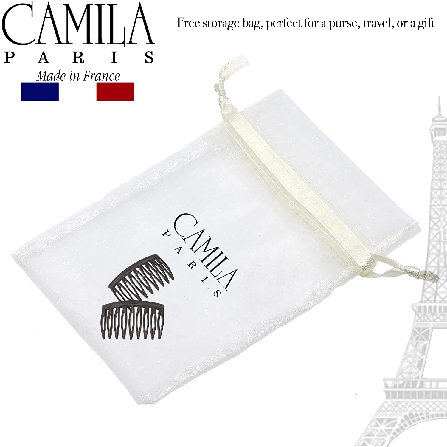 Camila Paris Detangling French side comb cellulose acetate