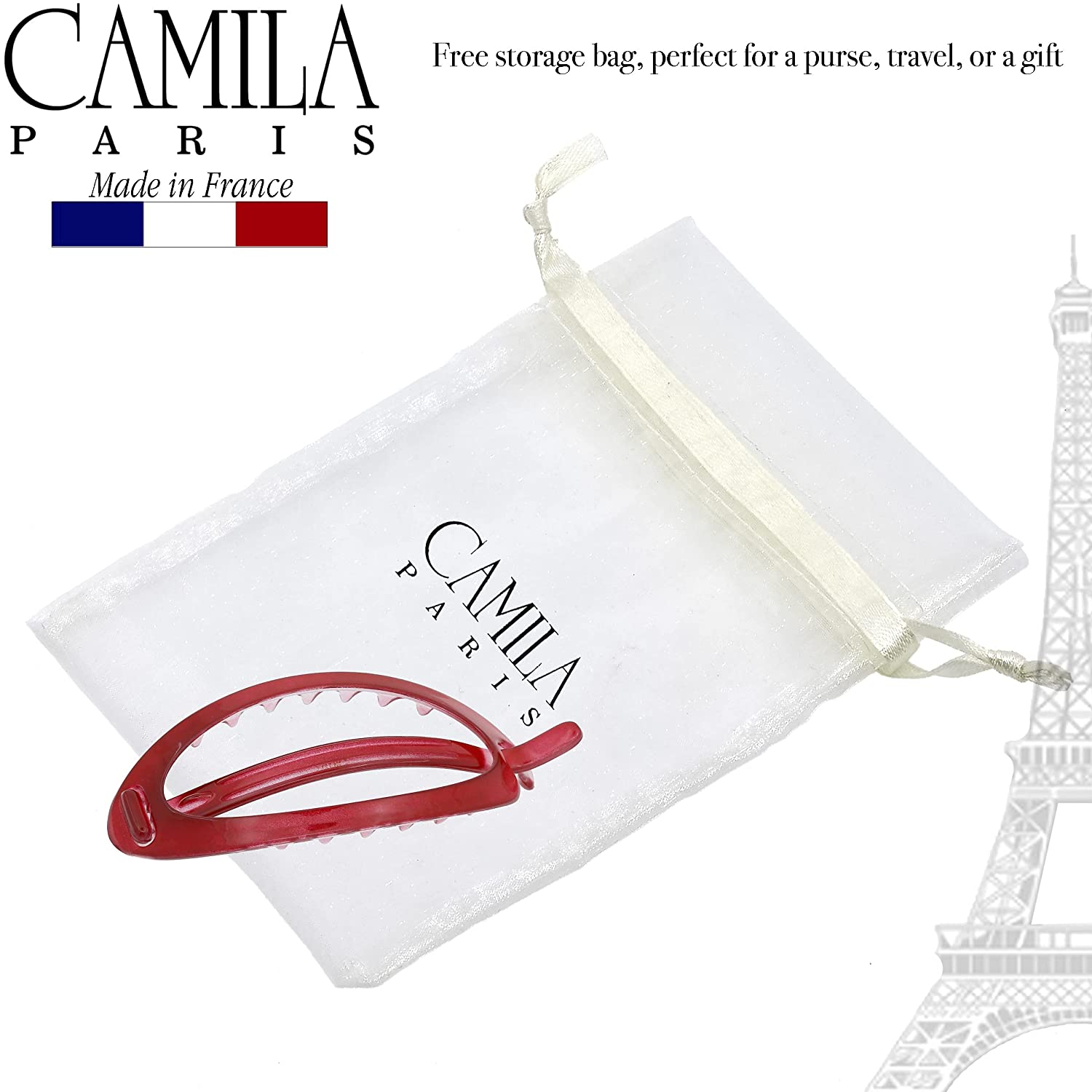 Camila Paris Metal-Free French barrette cellulose acetate