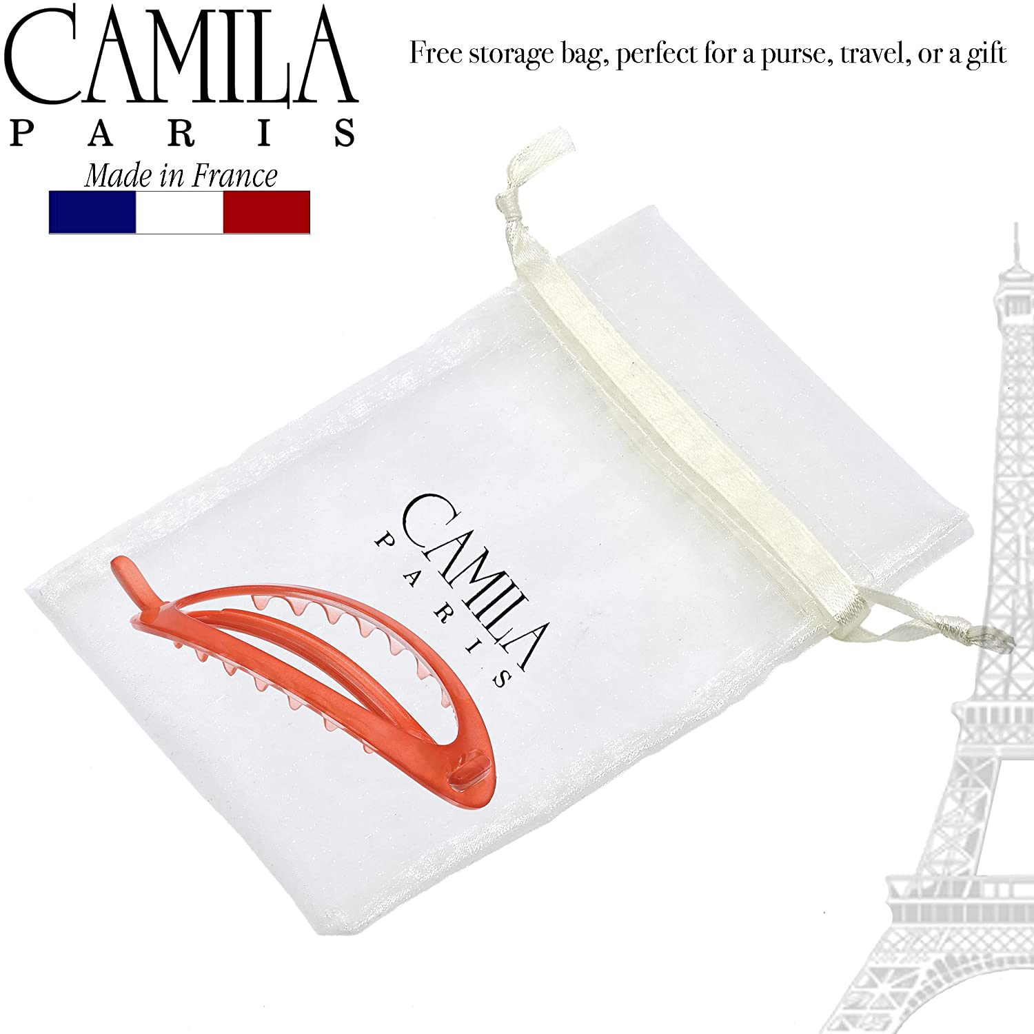 Camila Paris Metal-Free French barrette cellulose acetate