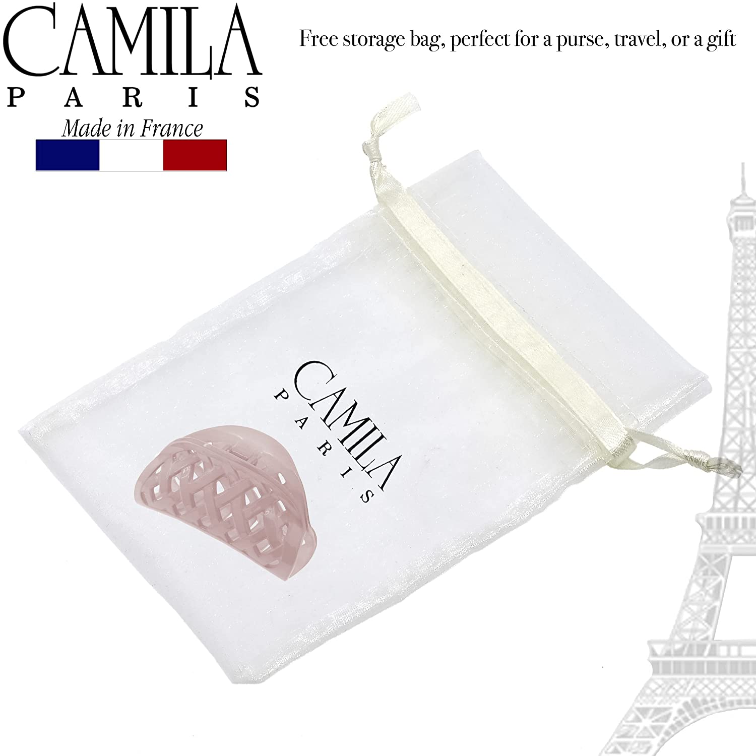Camila Paris Spring Covered French hair clip cellulose acetate