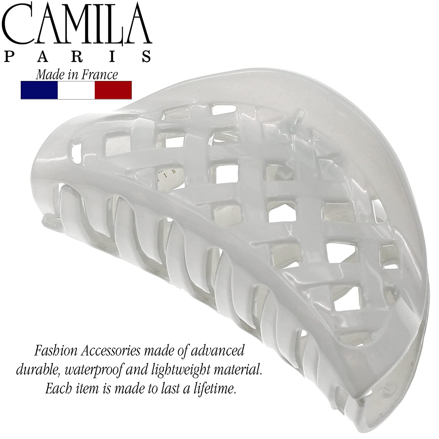Camila Paris Spring Covered French hair clip cellulose acetate