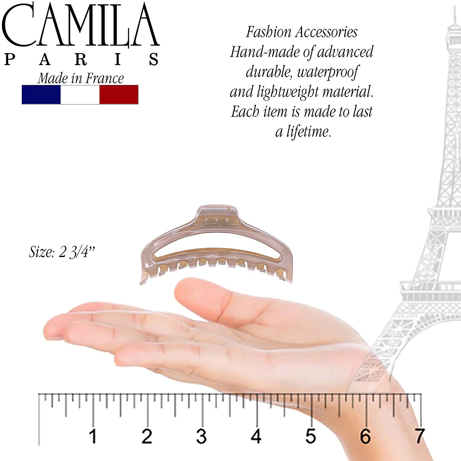 Camila Paris French hair clip cellulose acetate