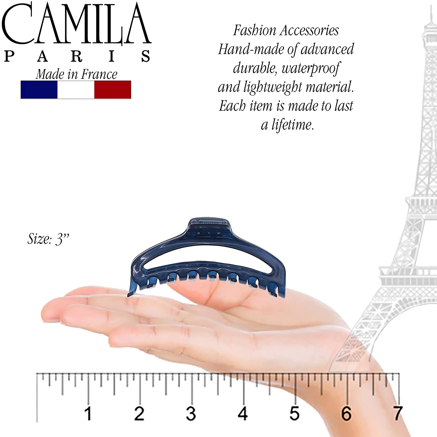 Camila Paris French hair clip cellulose acetate