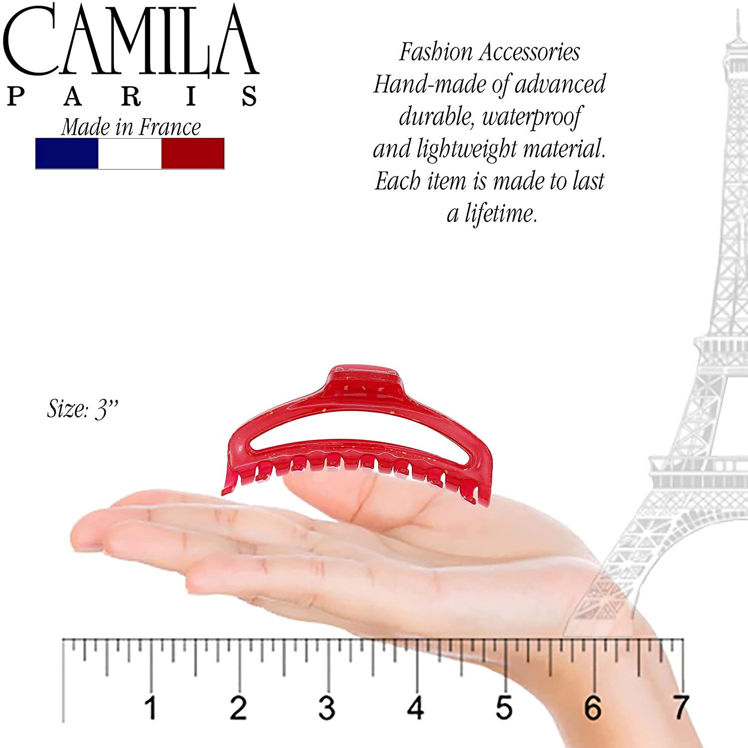 Camila Paris French hair clip cellulose acetate