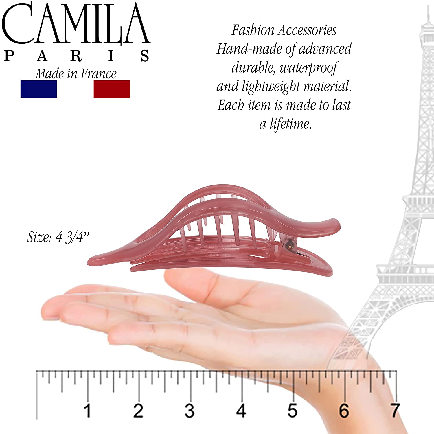Camila Paris French hair clip cellulose acetate