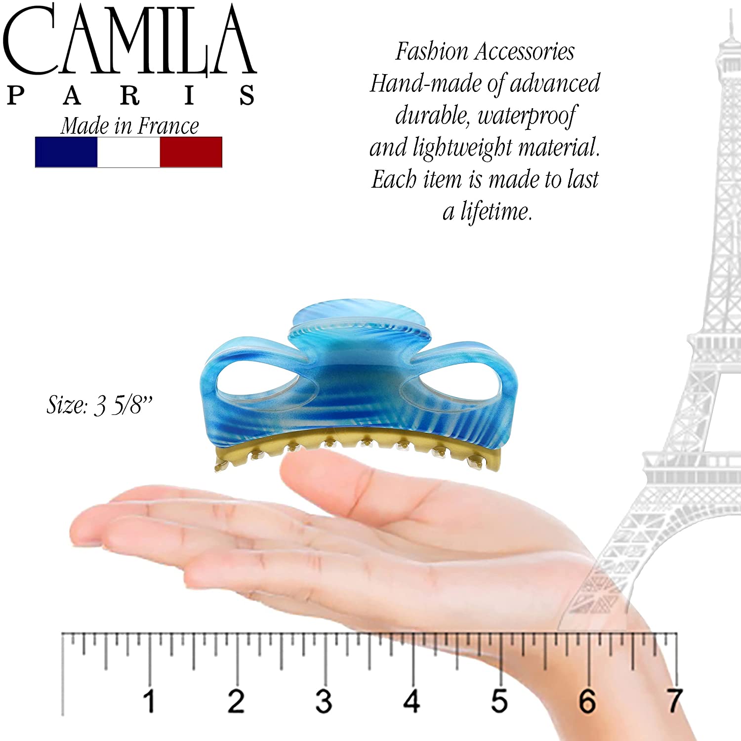 Camila Paris French hair clip cellulose acetate
