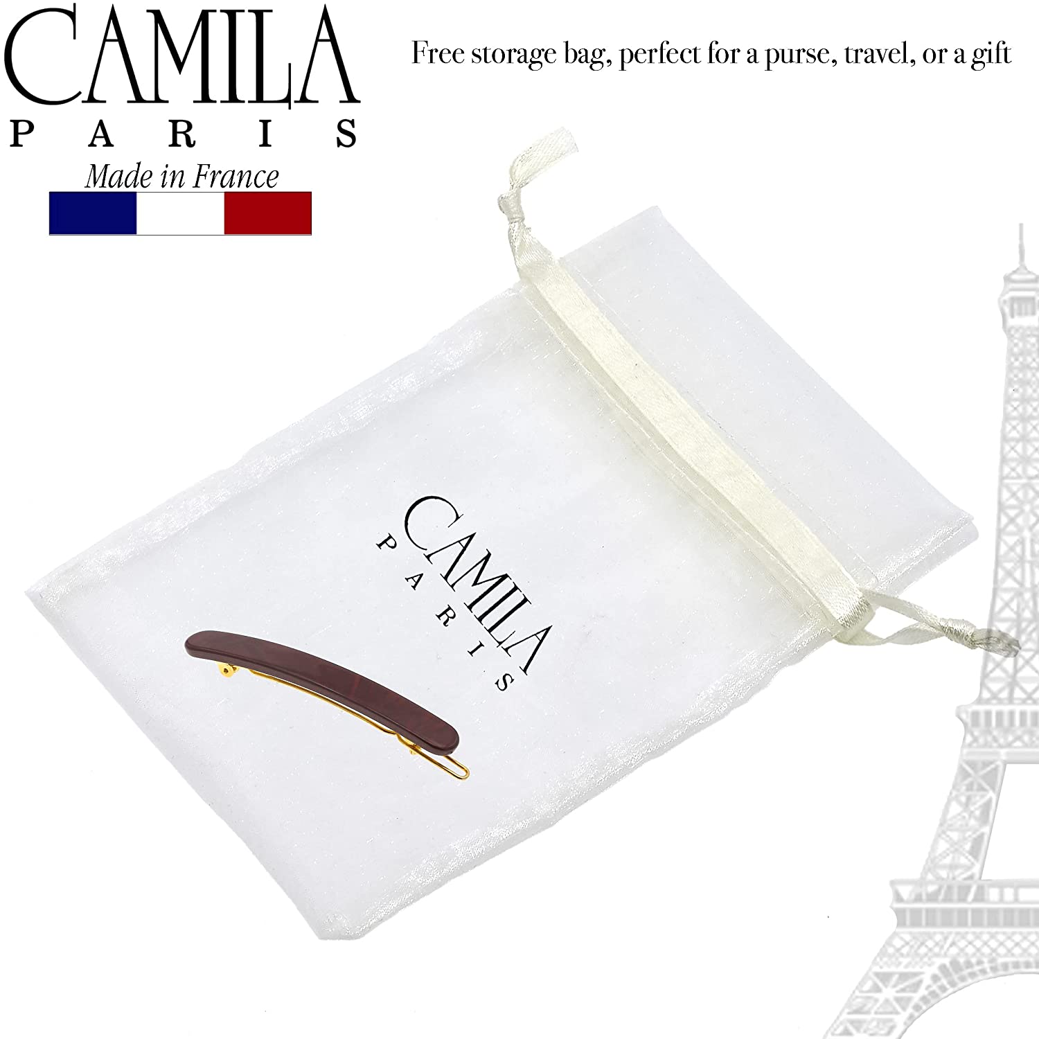 Camila Paris French barrette cellulose acetate