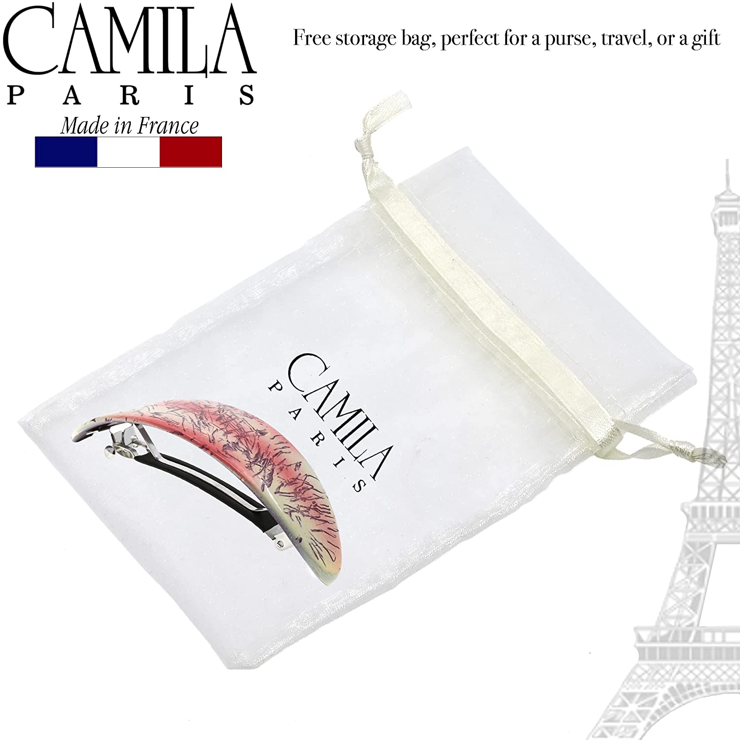 Camila Paris Hand Painted French barrette cellulose acetate