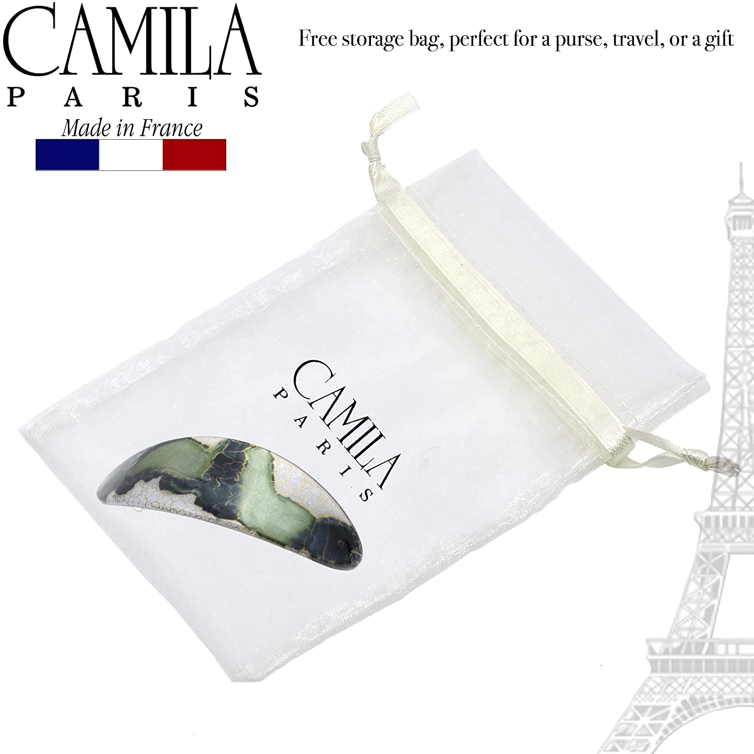Camila Paris Hand Painted French barrette cellulose acetate