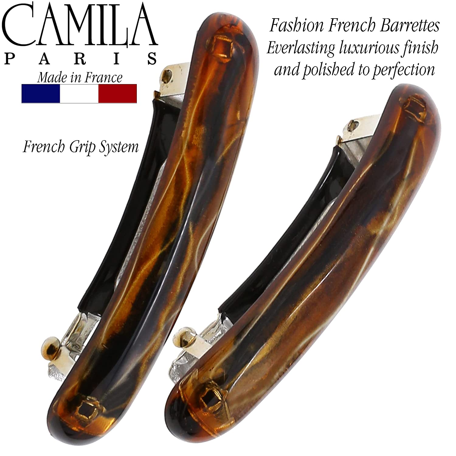 Camila Paris French barrette cellulose acetate