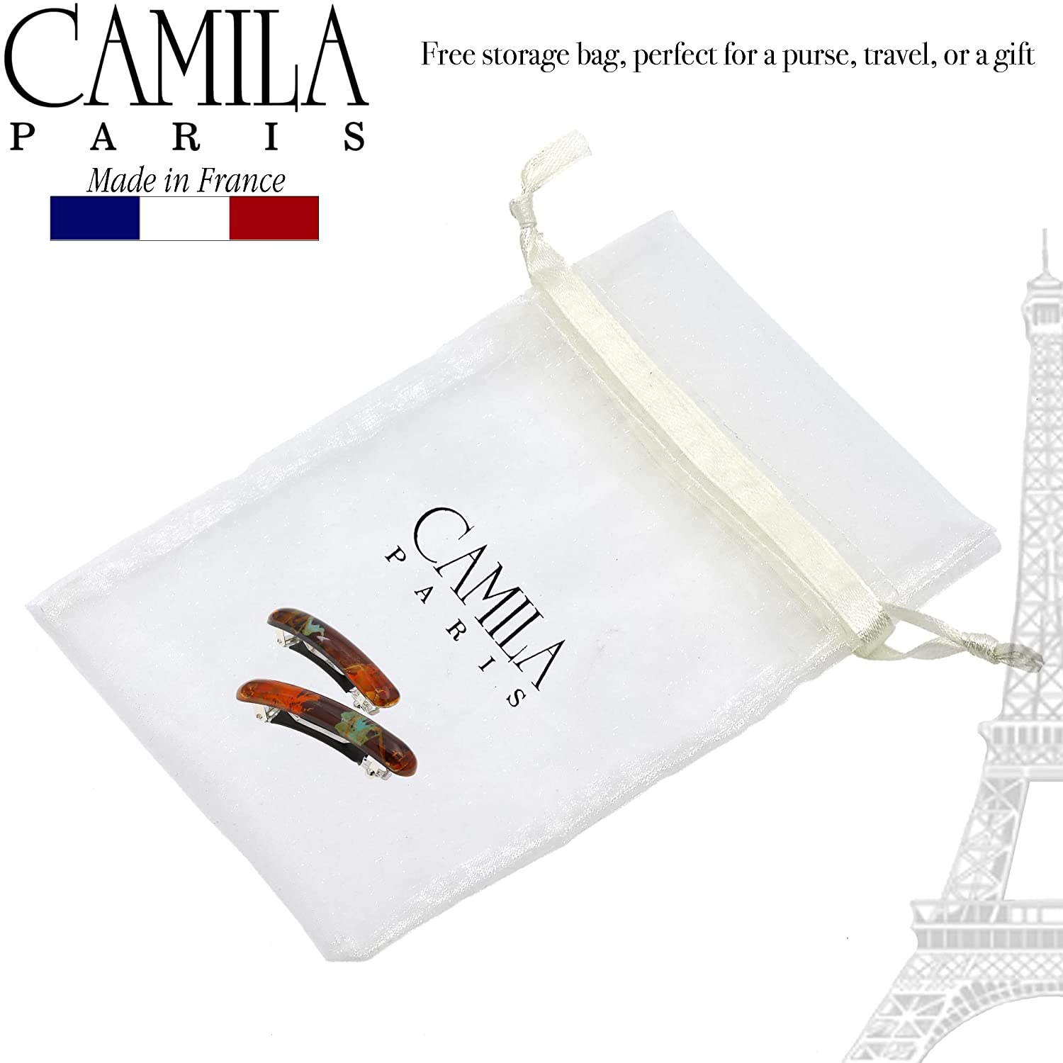 Camila Paris French barrette cellulose acetate