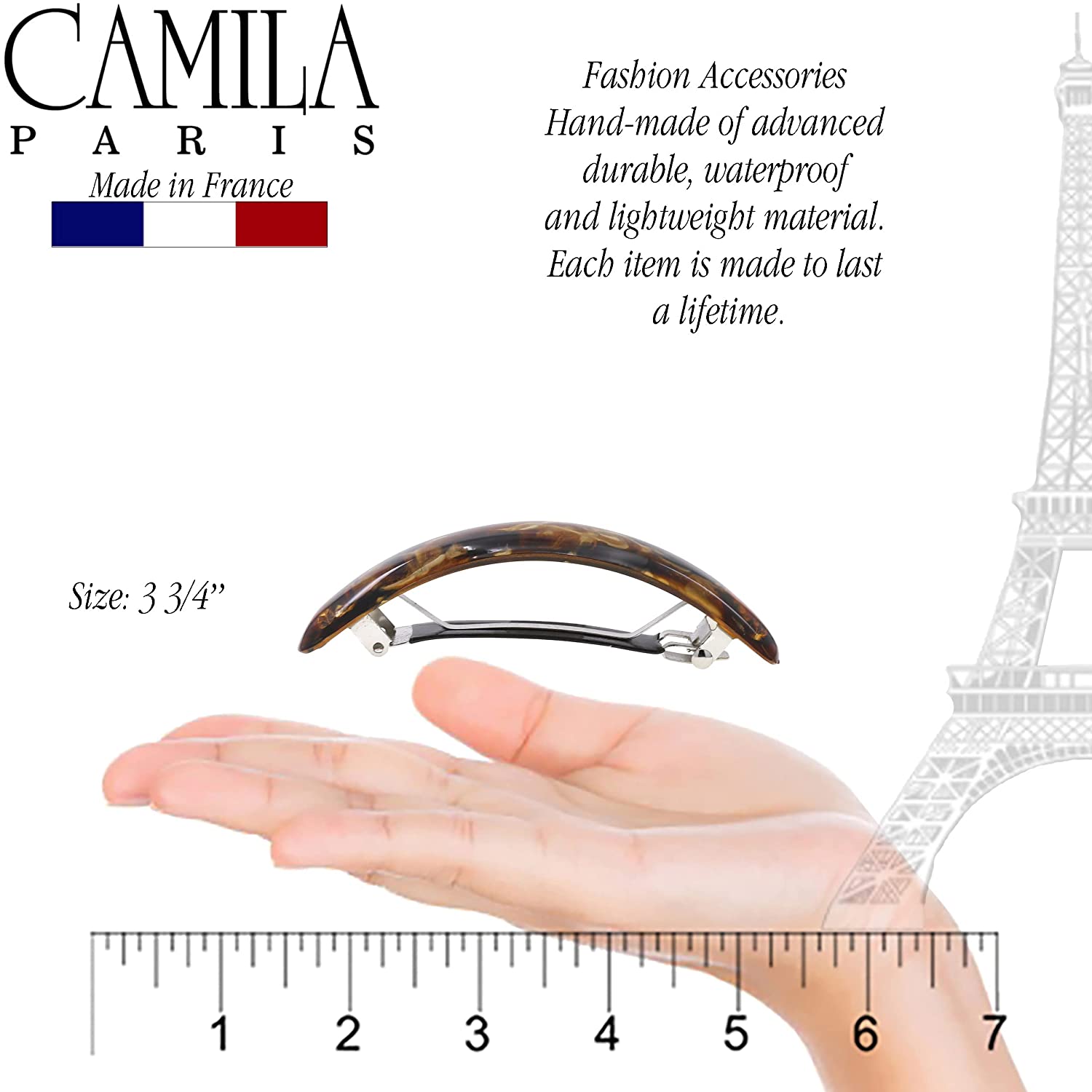 Camila Paris French barrette cellulose acetate