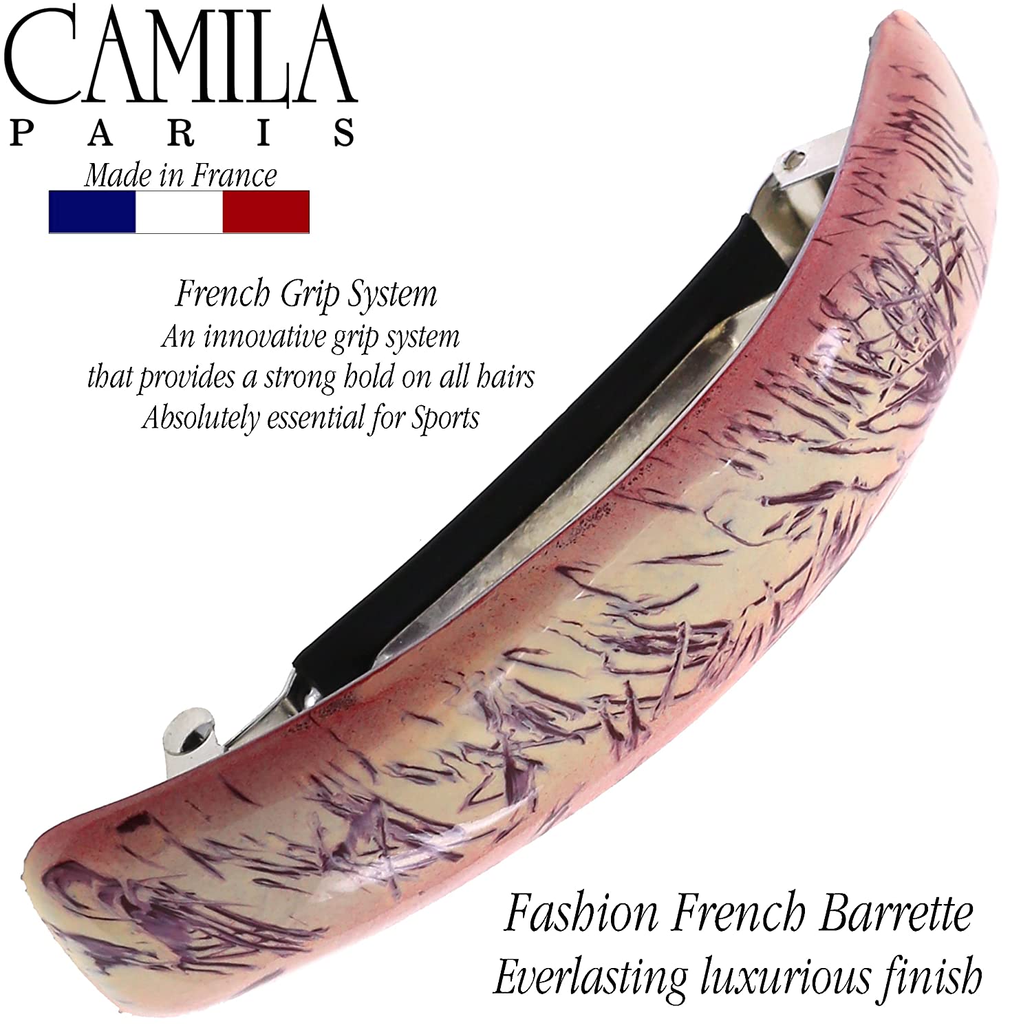 Camila Paris French barrette cellulose acetate