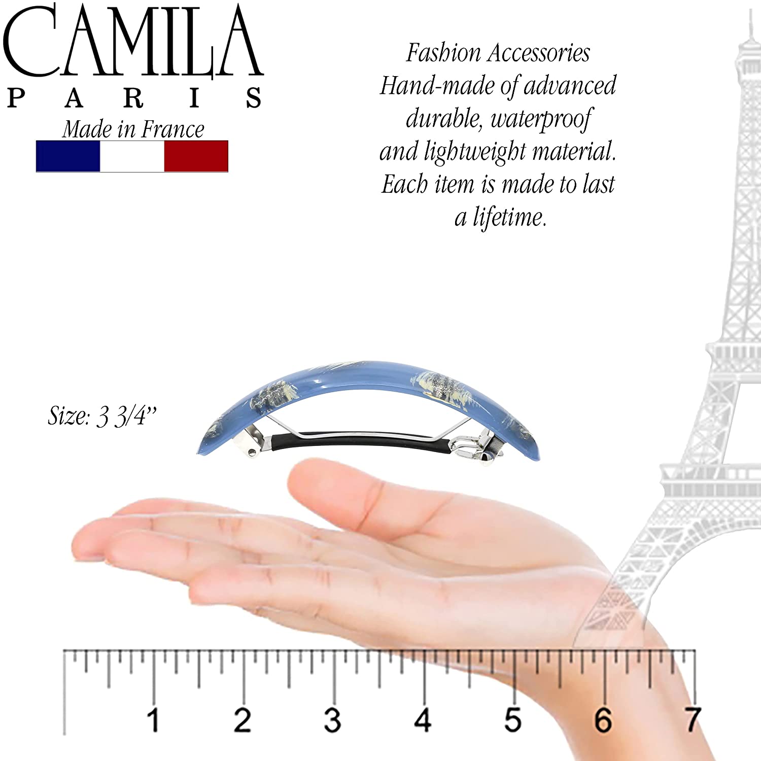 Camila Paris French barrette cellulose acetate