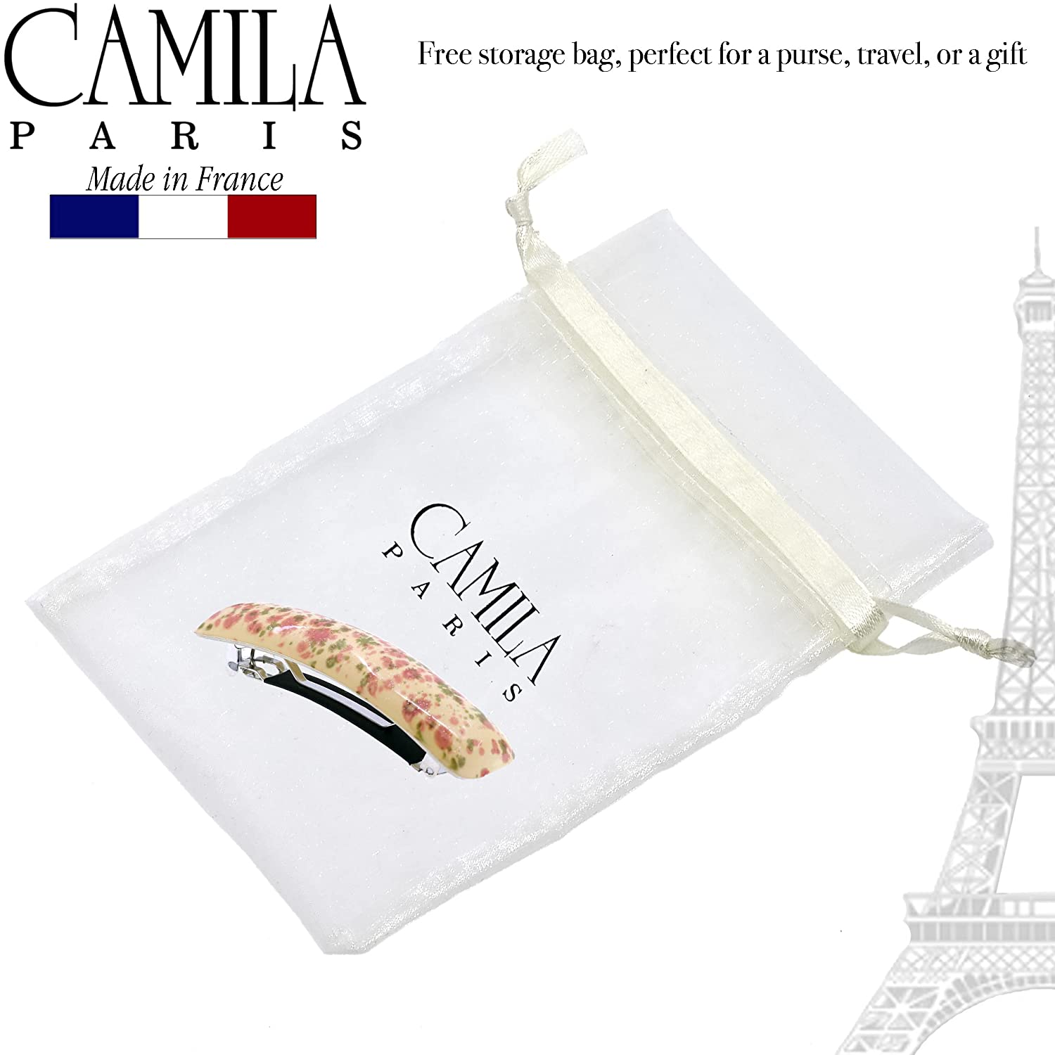 Camila Paris French barrette cellulose acetate