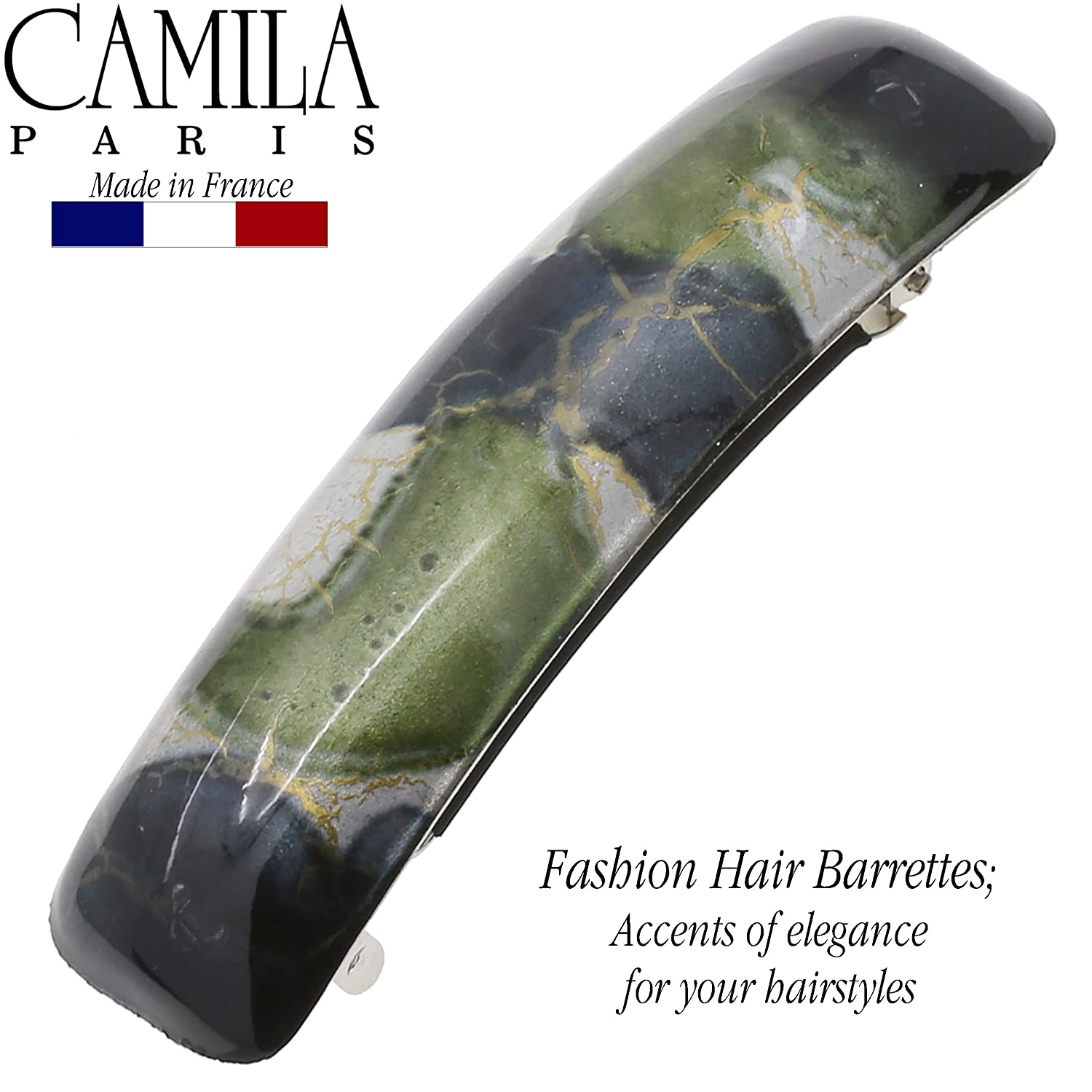 Camila Paris 3.75 Inch French barrette cellulose acetate