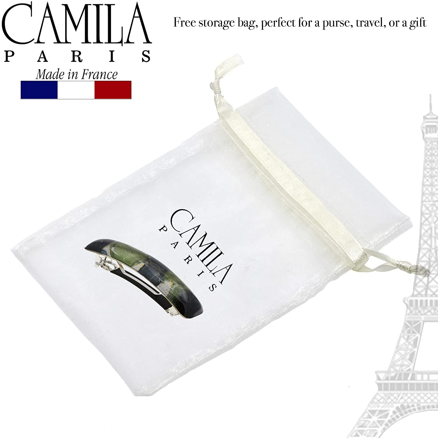 Camila Paris 3.75 Inch French barrette cellulose acetate
