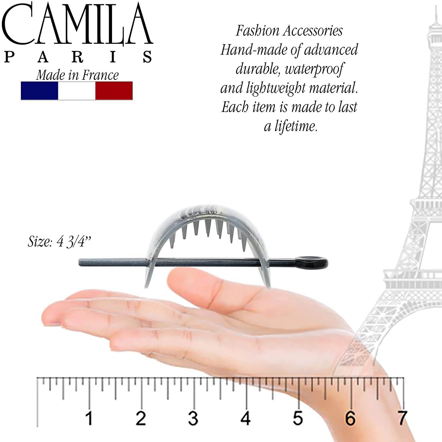 Camila Paris French hair slide cellulose acetate