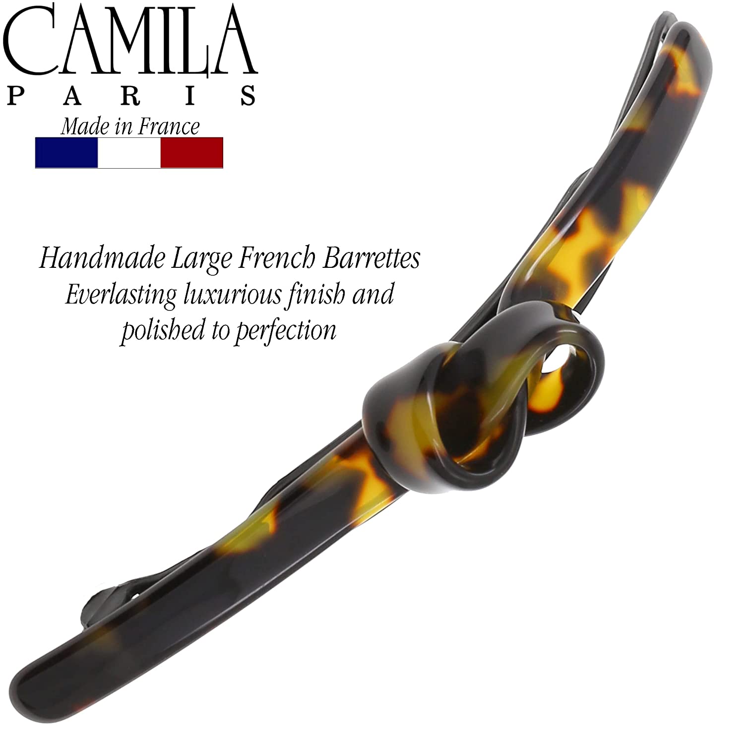 Camila Paris Metal-Free French barrette cellulose acetate handmade