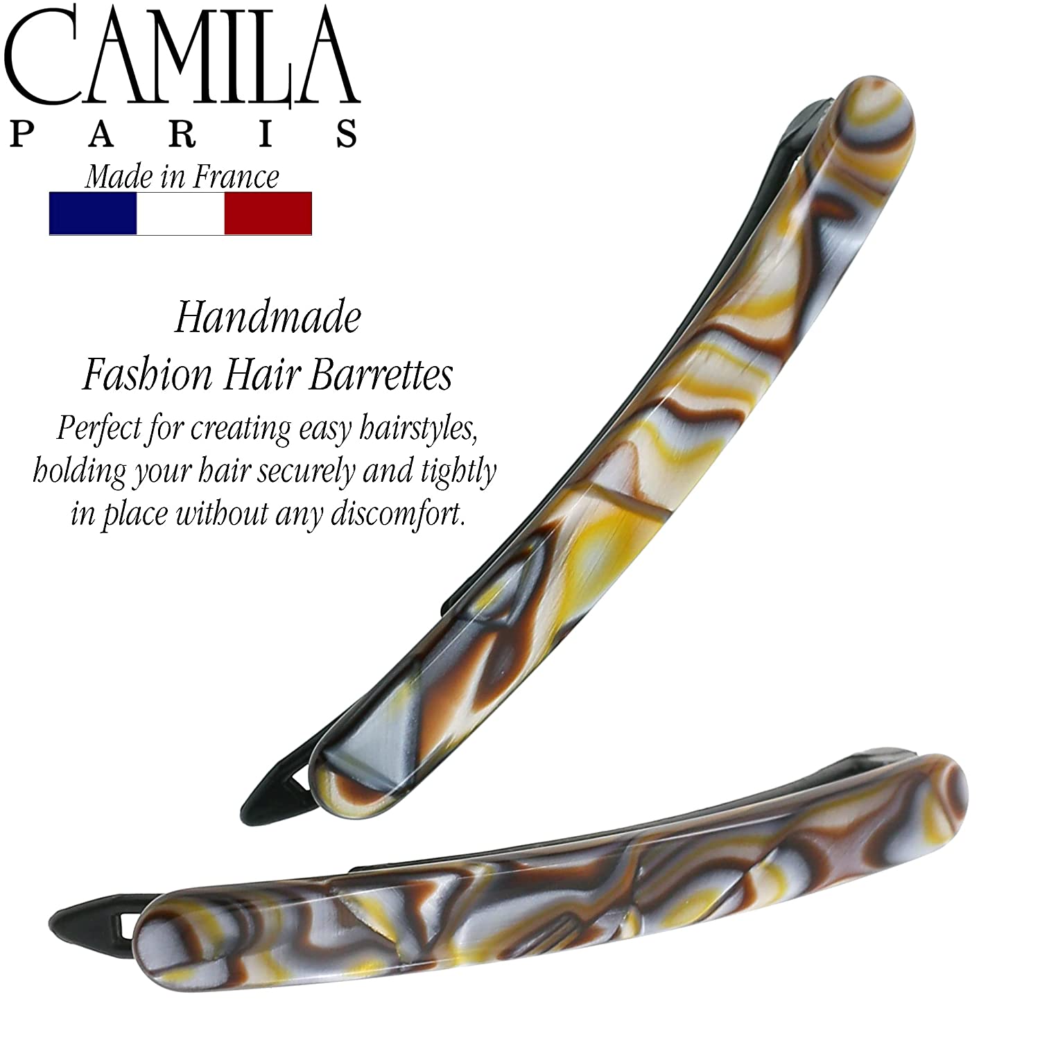 Camila Paris Metal-Free French barrette cellulose acetate