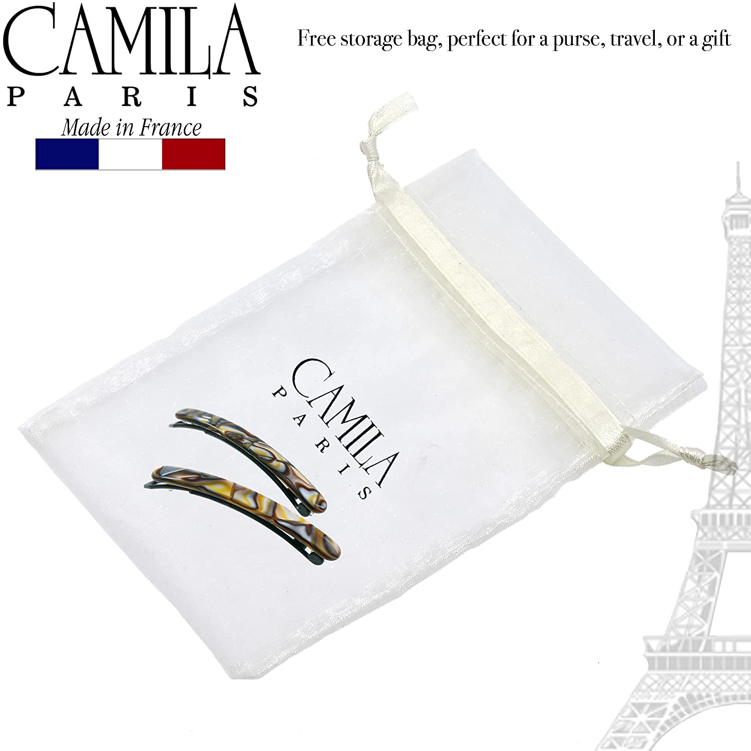 Camila Paris Metal-Free French barrette cellulose acetate