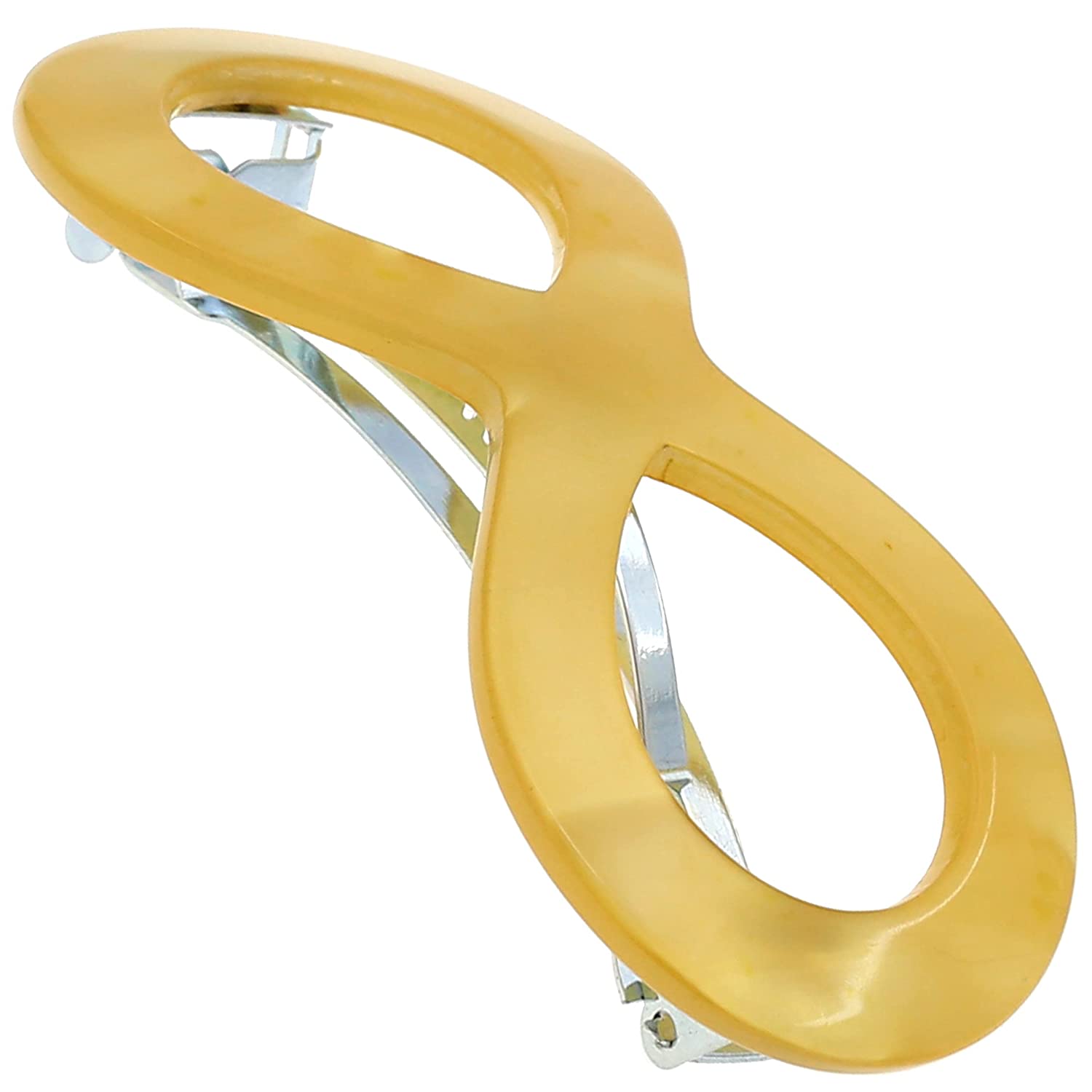 Camila Paris Peach French barrette cellulose acetate handmade