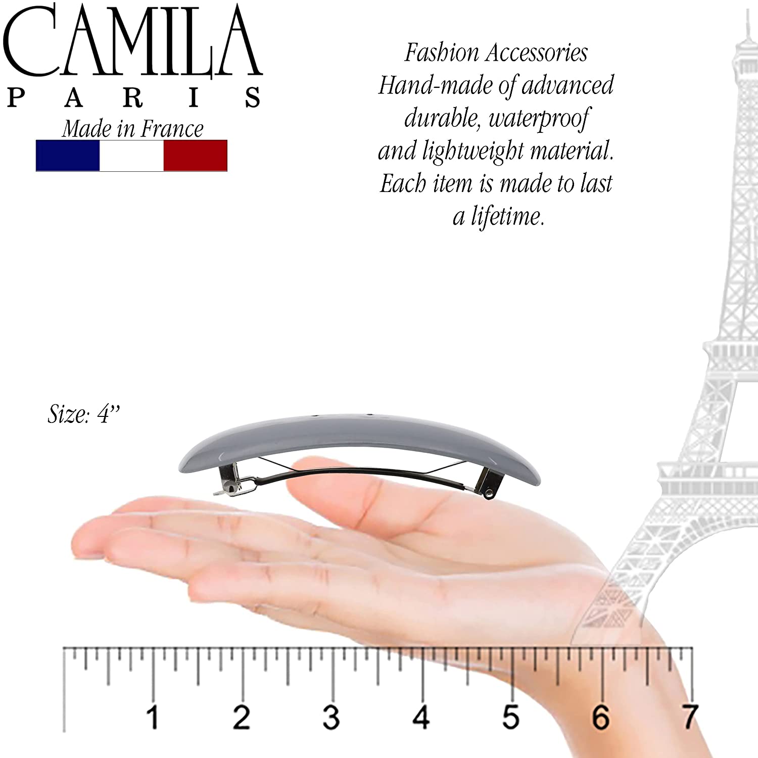 Camila Paris French barrette cellulose acetate