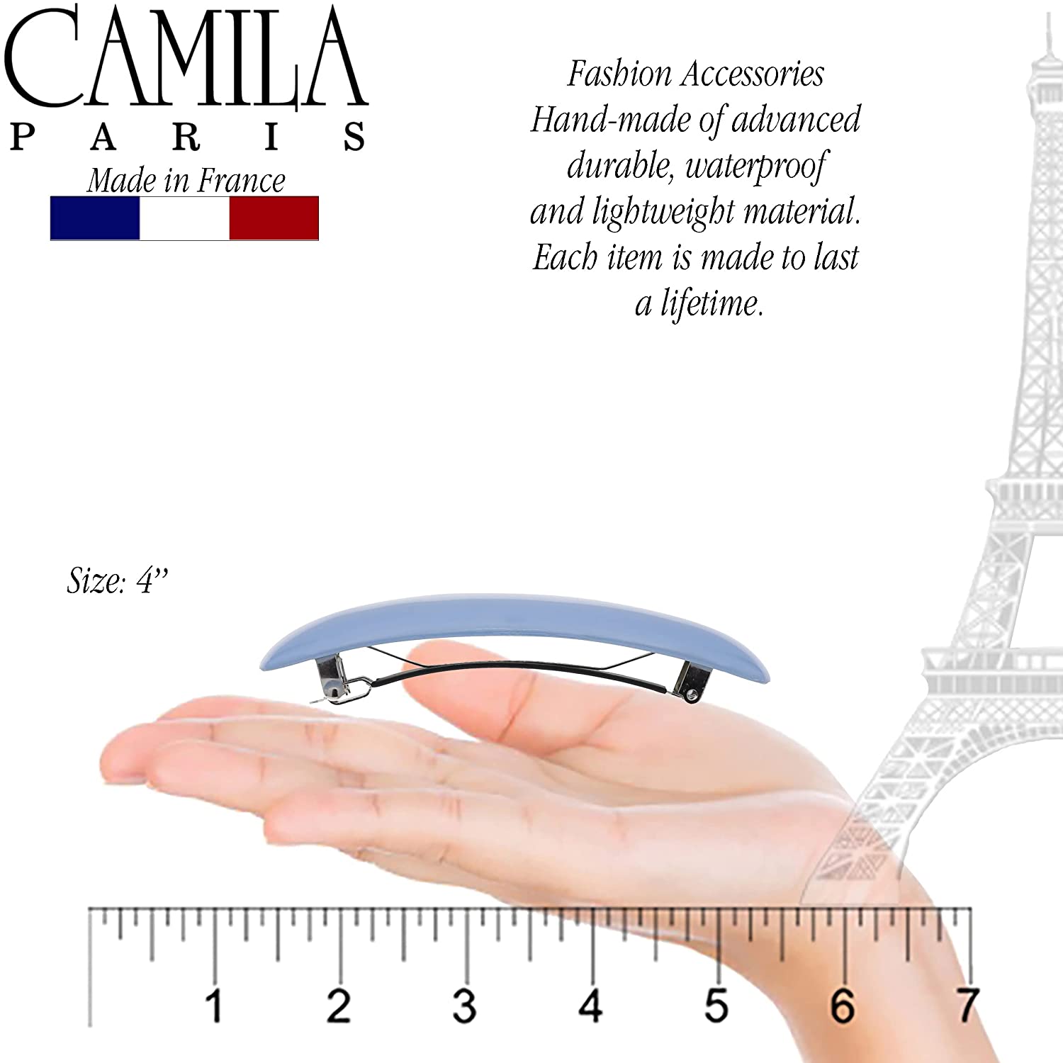 Camila Paris French barrette cellulose acetate