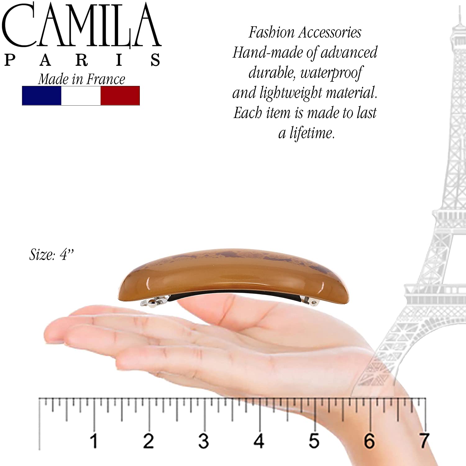 Camila Paris French barrette cellulose acetate